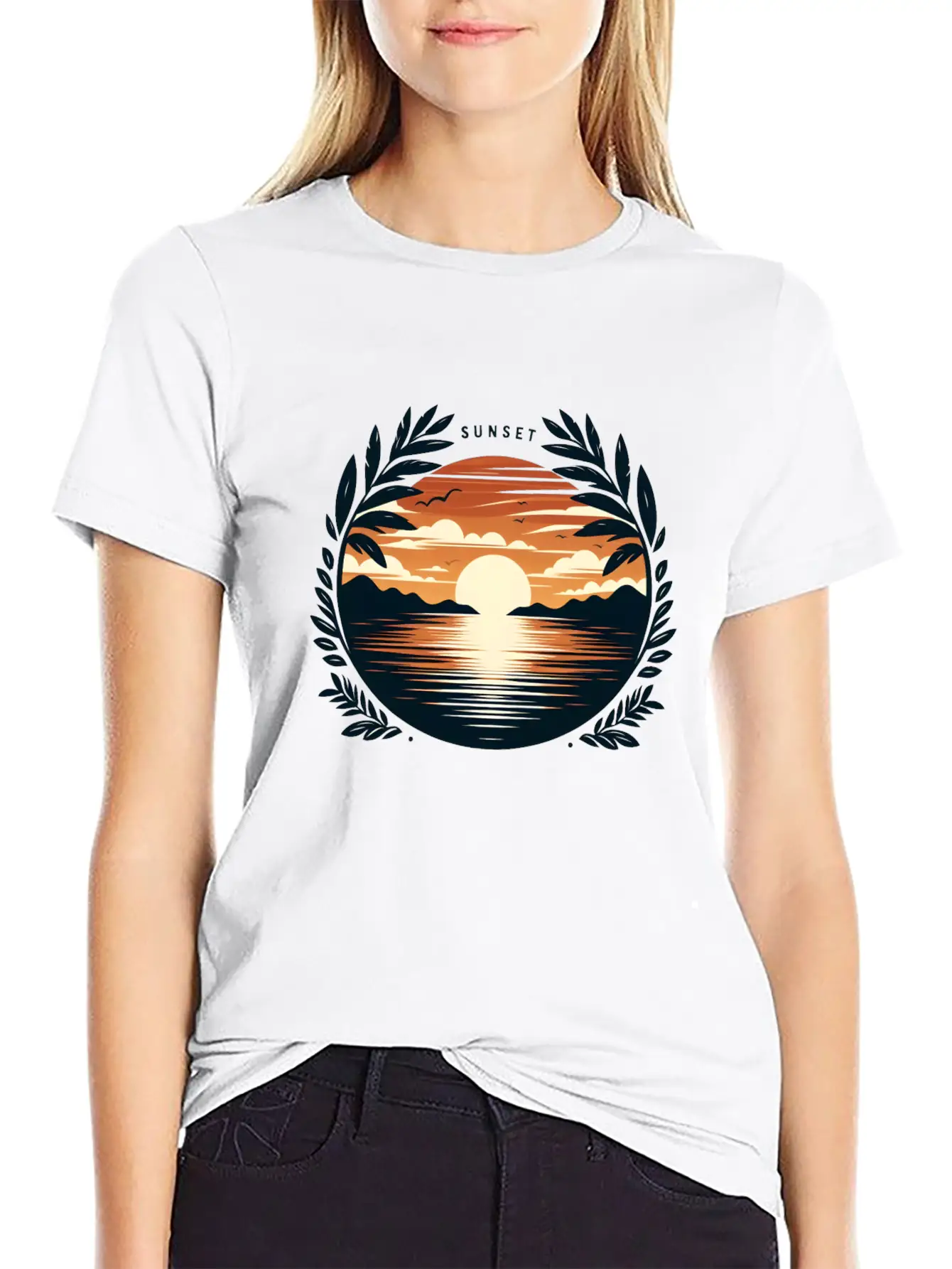 Sunset Basic Graphic T-Shirt – Daily Comfort In Soft Cotton