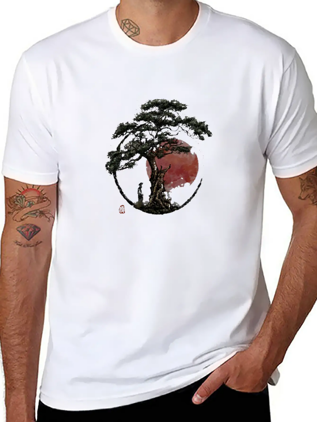 Sunset In Huangshan Classic Cotton Tee – Unisex Comfort For Any Season