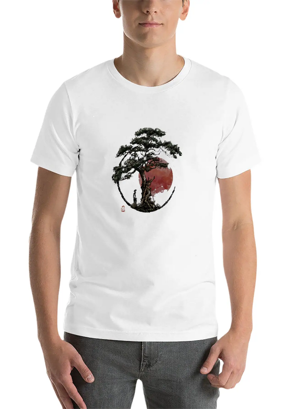 Sunset In Huangshan Classic Cotton Tee – Unisex Comfort For Any Season