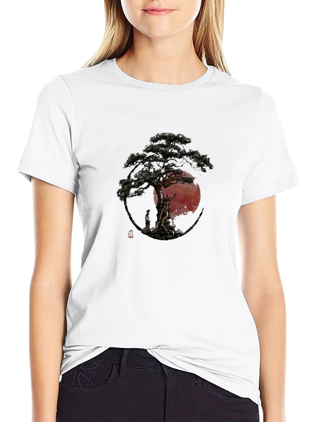 Sunset In Huangshan Classic Cotton Tee – Unisex Comfort For Any Season