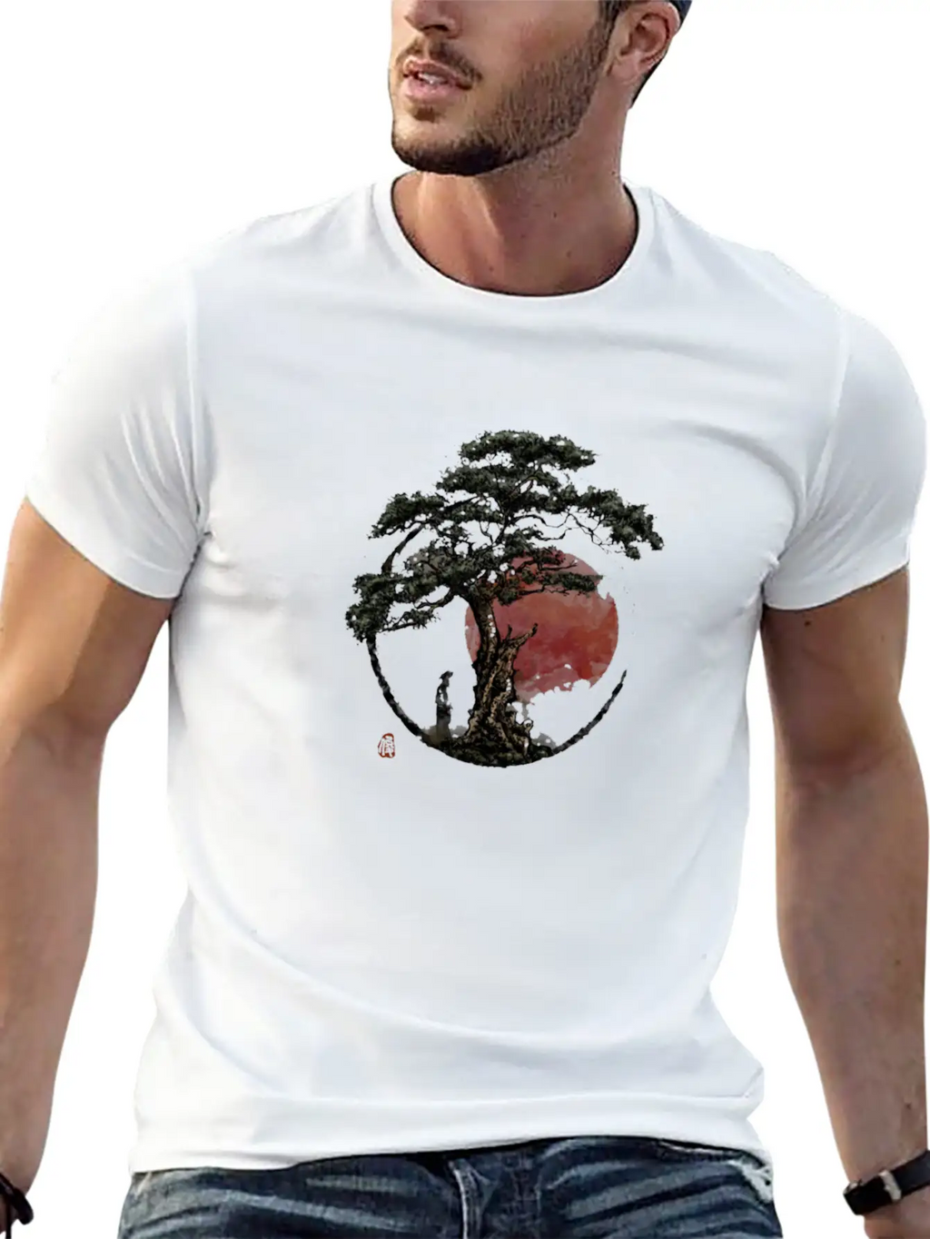 Sunset In Huangshan Classic Cotton Tee – Unisex Comfort For Any Season