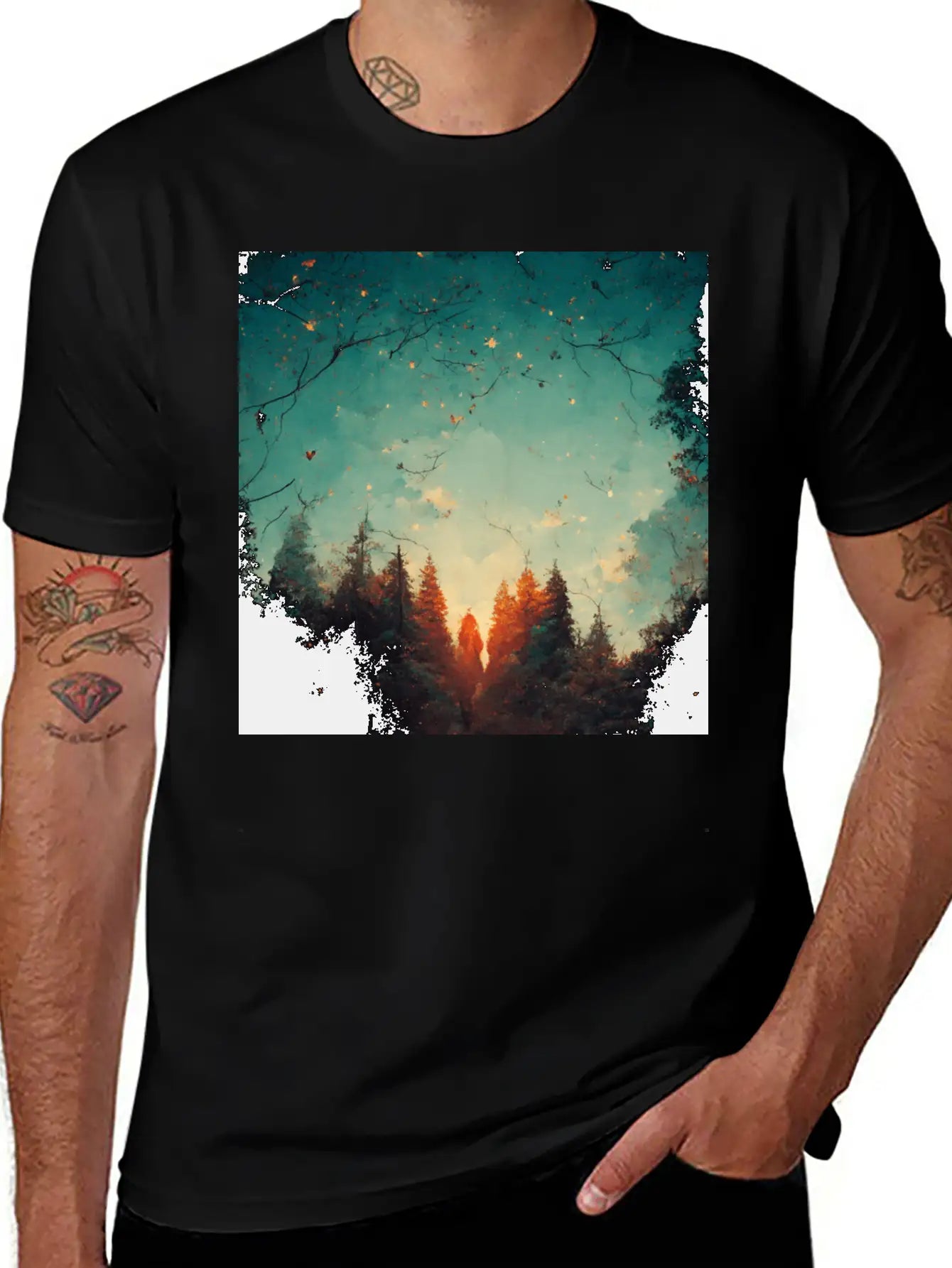 Sunset In The Forest Classic Cotton Tee – Unisex Comfort For Any Season
