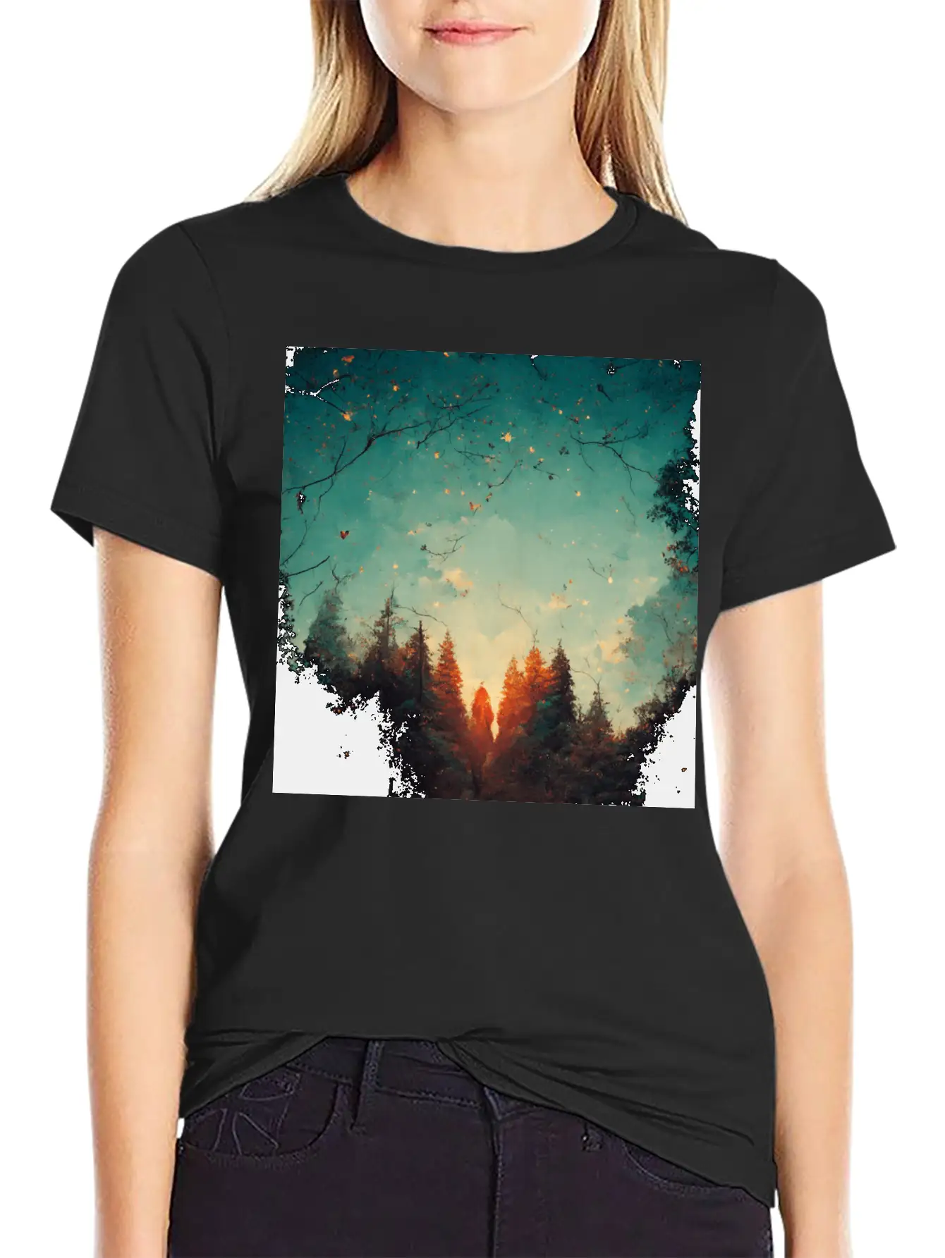 Sunset In The Forest Classic Cotton Tee – Unisex Comfort For Any Season