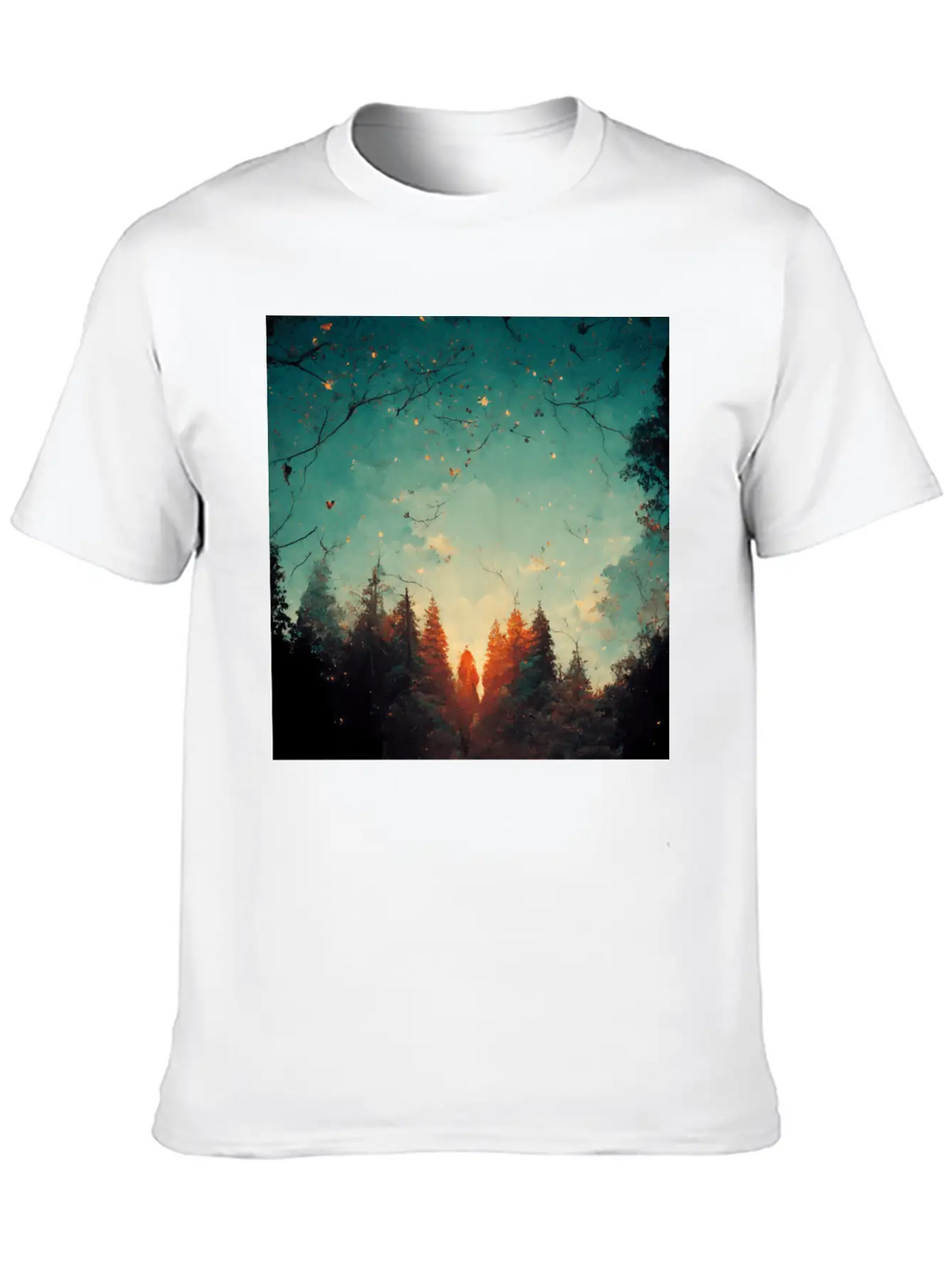 Sunset In The Forest Classic Cotton Tee – Unisex Comfort For Any Season