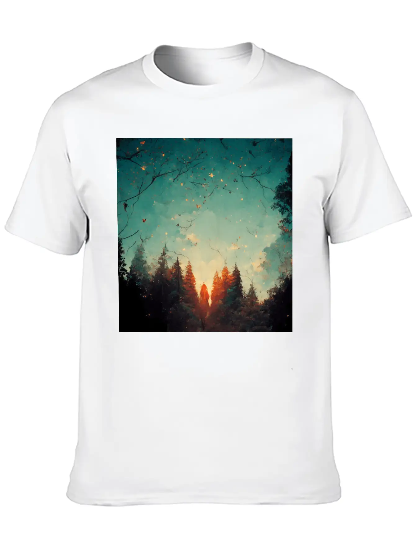 Sunset In The Forest Classic Cotton Tee – Unisex Comfort For Any Season