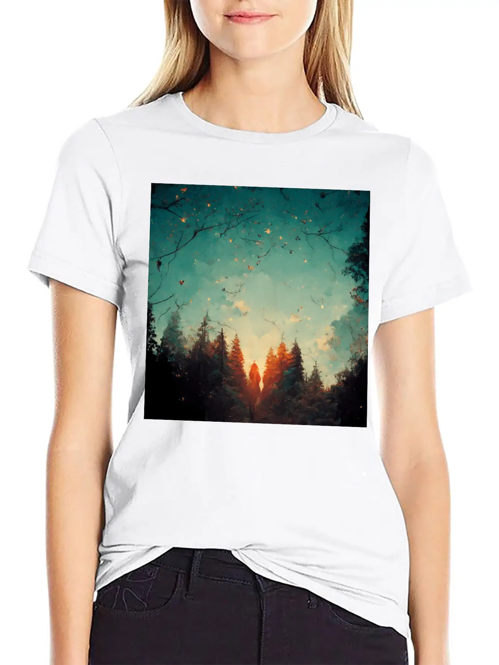 Sunset In The Forest Classic Cotton Tee – Unisex Comfort For Any Season