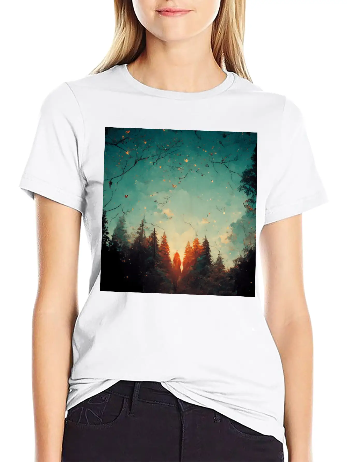 Sunset In The Forest Classic Cotton Tee – Unisex Comfort For Any Season