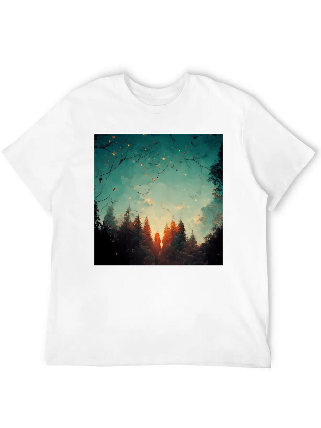 Sunset In The Forest Classic Cotton Tee – Unisex Comfort For Any Season