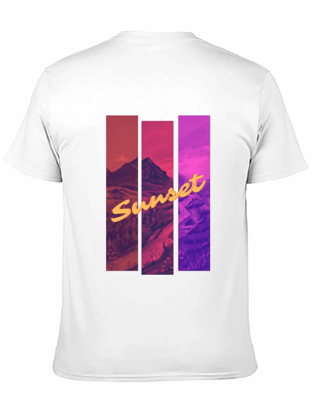 Sunset In The Mountains Unisex Casual T-Shirt – Clean Design For Daily Comfort