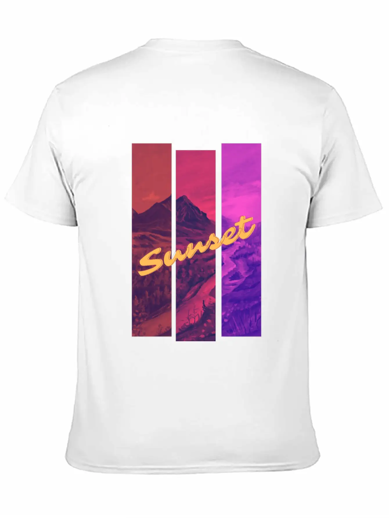 Sunset In The Mountains Unisex Casual T-Shirt – Clean Design For Daily Comfort