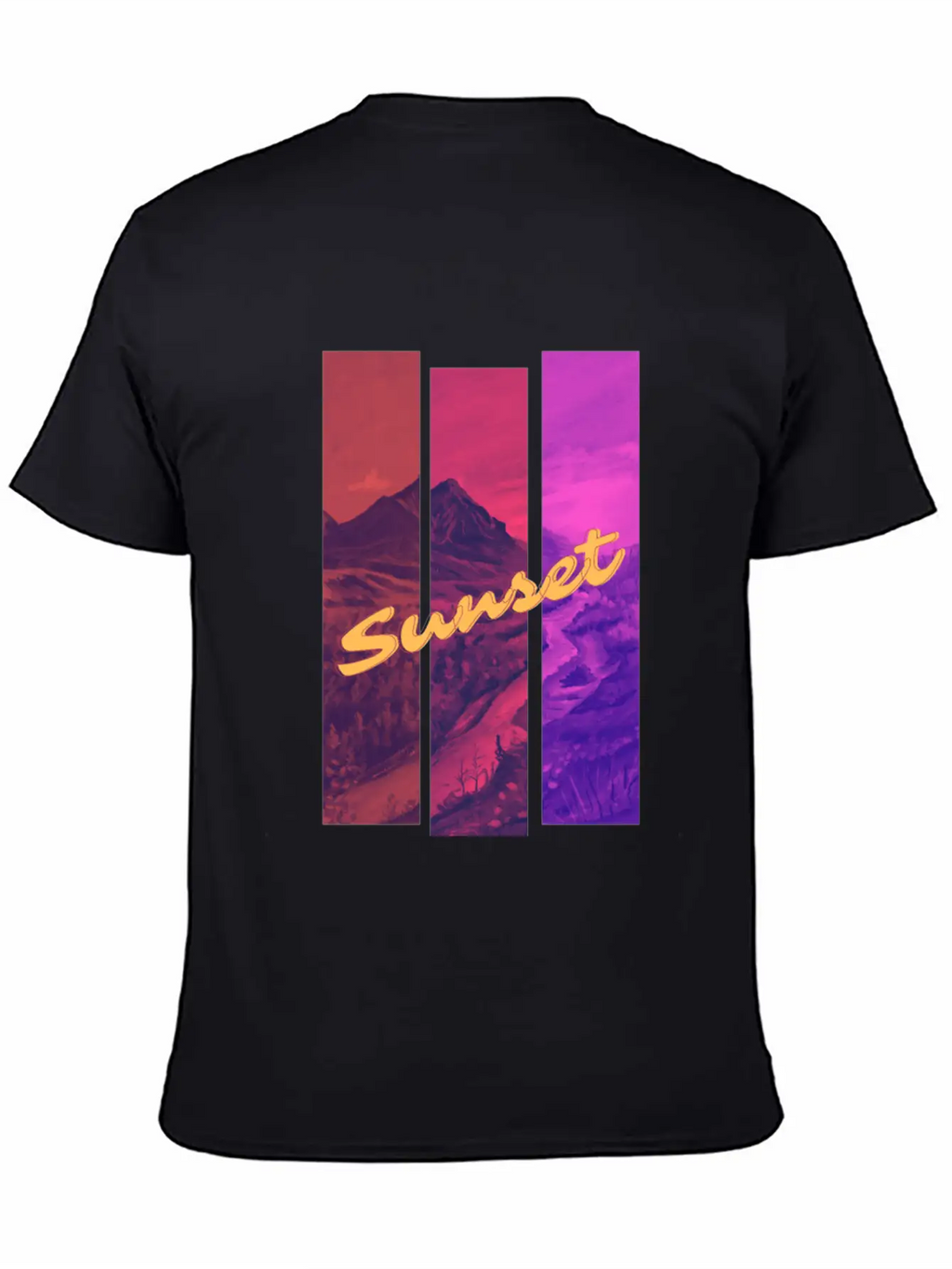 Sunset In The Mountains Unisex Casual T-Shirt – Clean Design For Daily Comfort