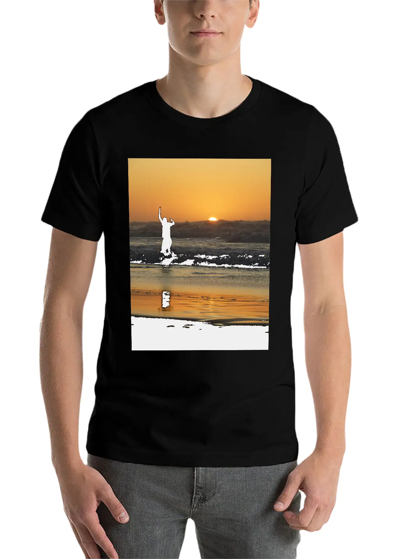 Sunset, Sunset Lovers, Sunset Time Classic Cotton Tee – Unisex Comfort For Any Season