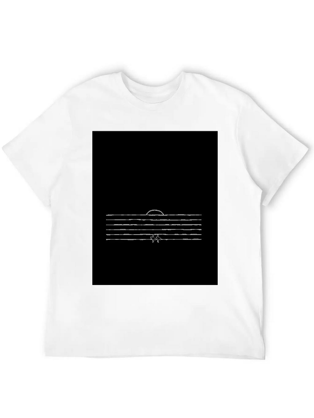 SUNSET SURF | Minimalist Surf Art | Ocean Poster Essential Cotton Tee For Daily Outfits – Unisex Style