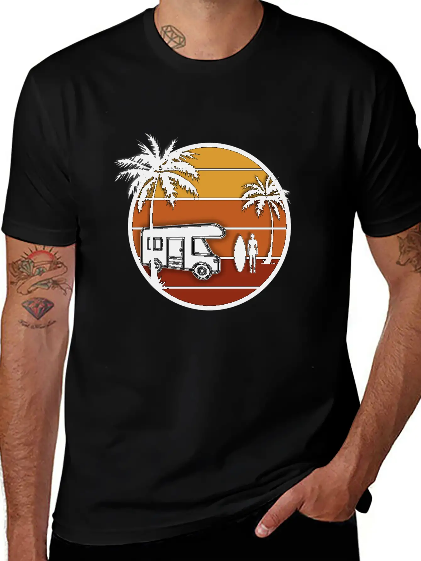 Sunset Surfer Classic Cotton Tee – Unisex Comfort For Any Season