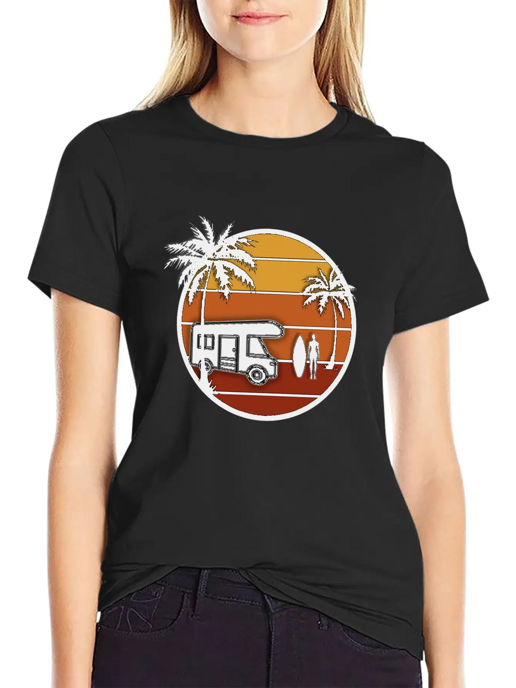 Sunset Surfer Classic Cotton Tee – Unisex Comfort For Any Season