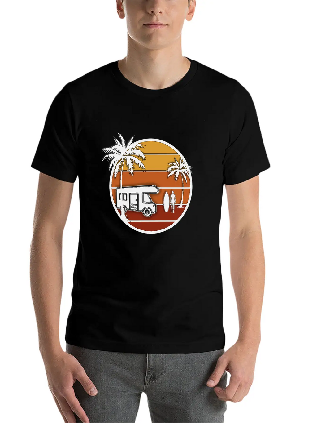 Sunset Surfer Classic Cotton Tee – Unisex Comfort For Any Season