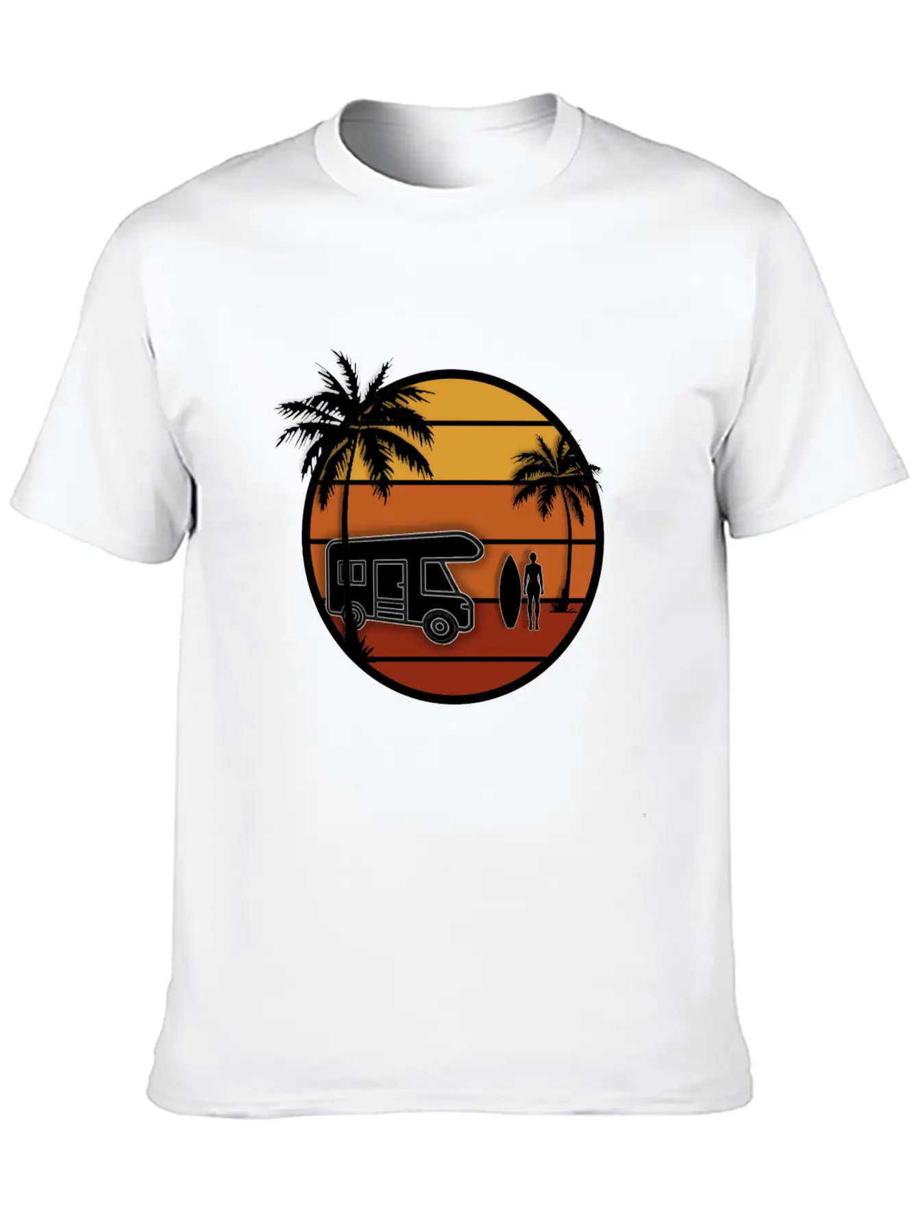 Sunset Surfer Classic Cotton Tee – Unisex Comfort For Any Season