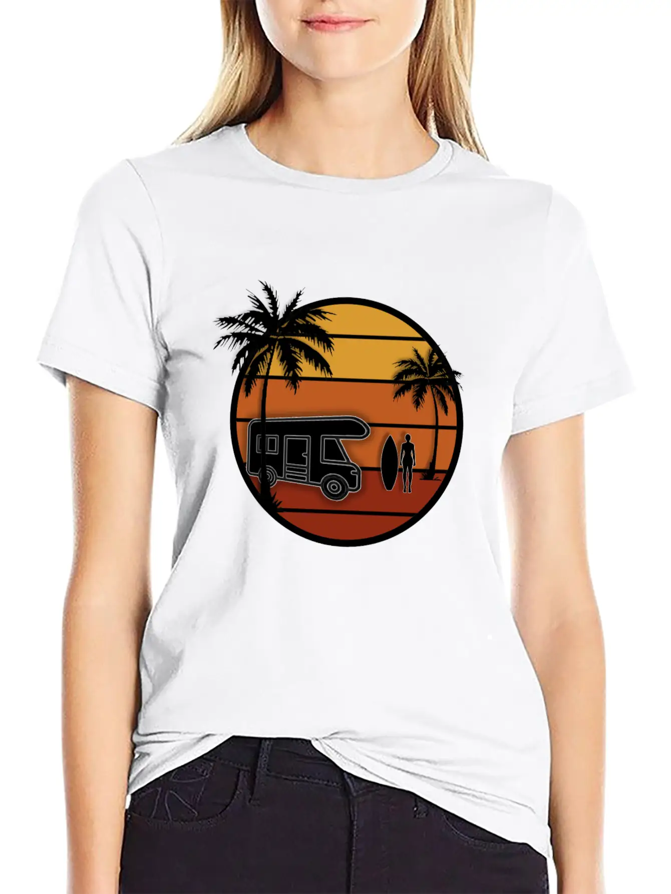 Sunset Surfer Classic Cotton Tee – Unisex Comfort For Any Season