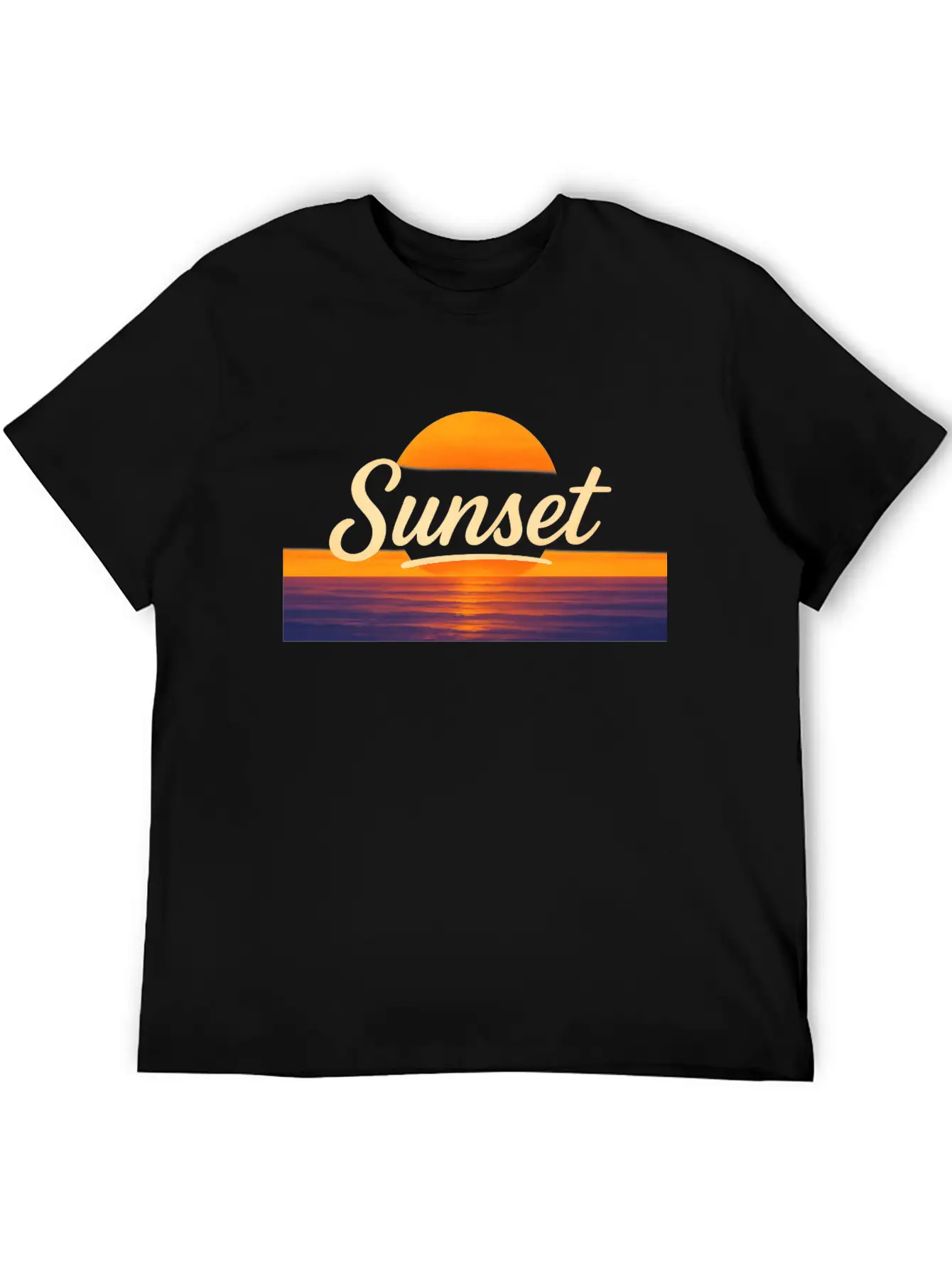 Sunset Vintage Typography – Classic Sunset Design Relaxed Everyday Tee – Lightweight And Durable Cotton