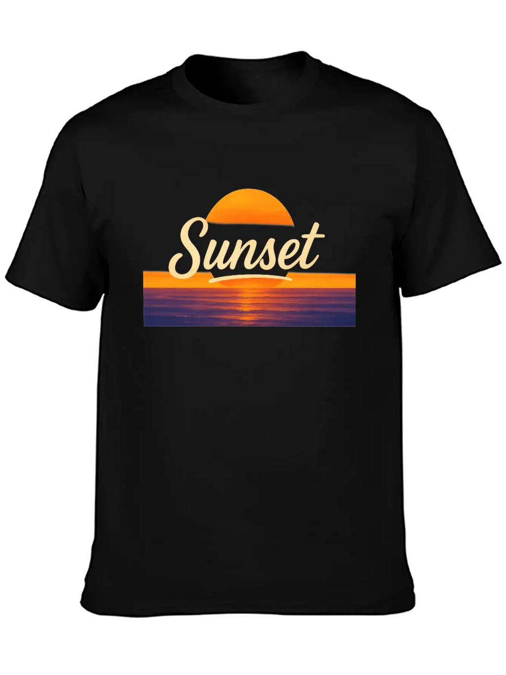 Sunset Vintage Typography – Classic Sunset Design Relaxed Everyday Tee – Lightweight And Durable Cotton