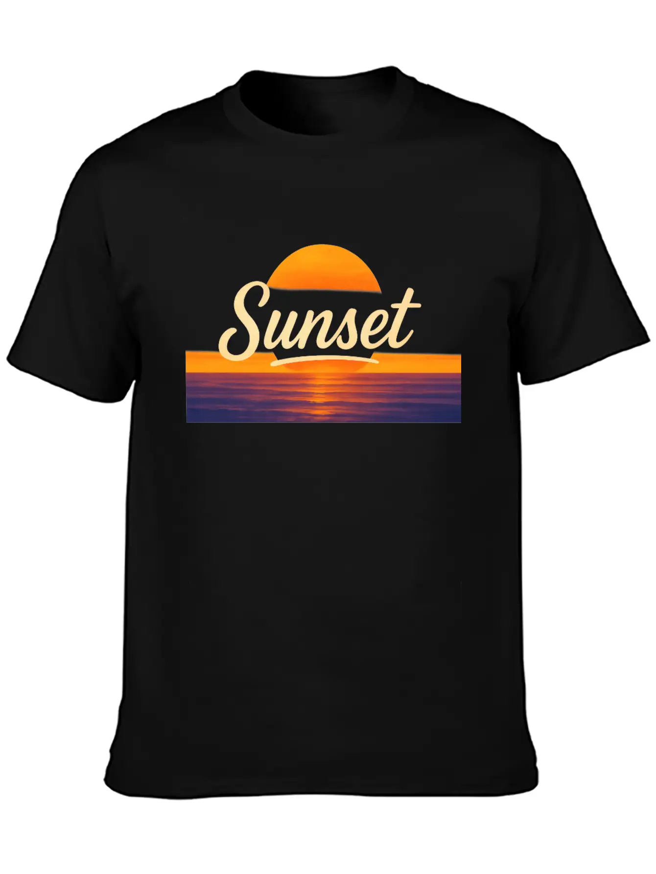 Sunset Vintage Typography – Classic Sunset Design Relaxed Everyday Tee – Lightweight And Durable Cotton