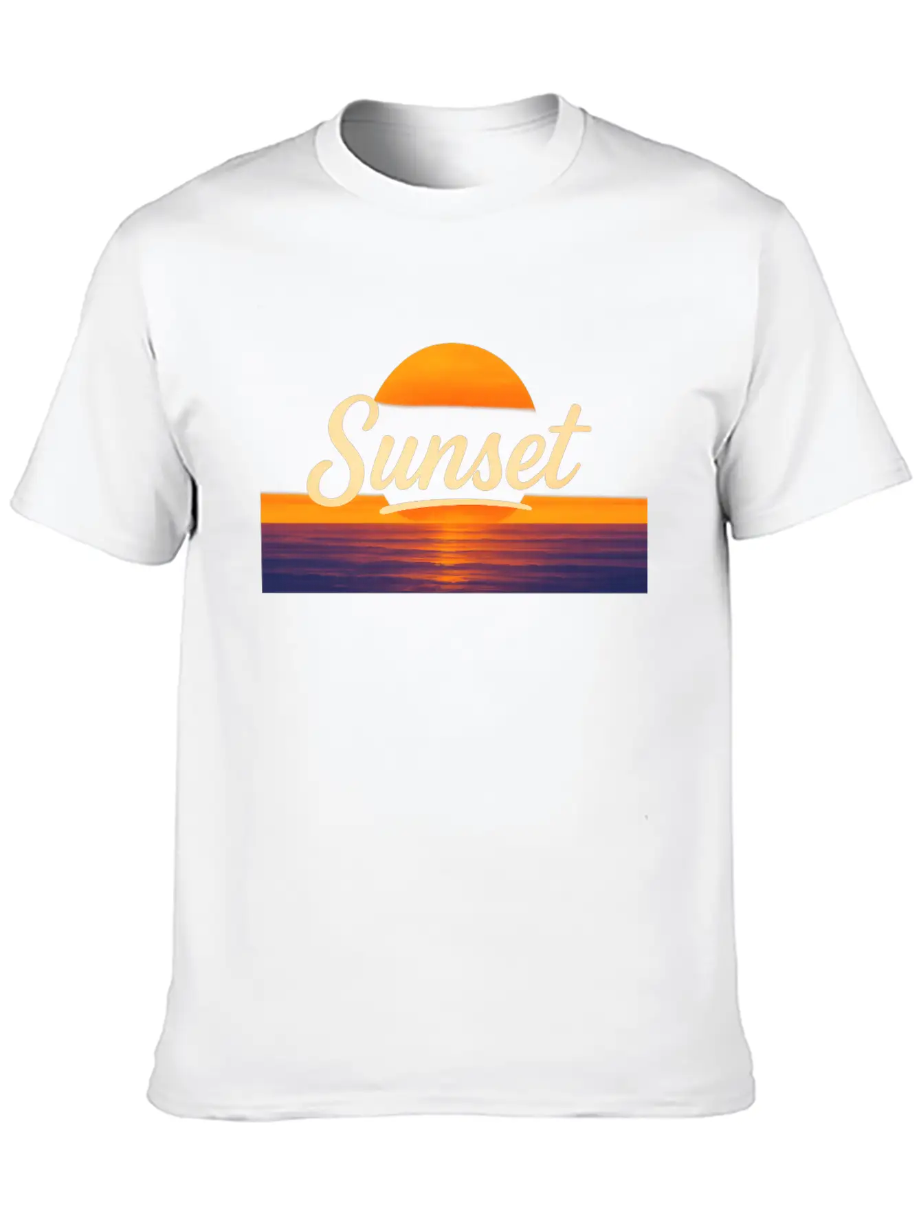 Sunset Vintage Typography – Classic Sunset Design Relaxed Everyday Tee – Lightweight And Durable Cotton