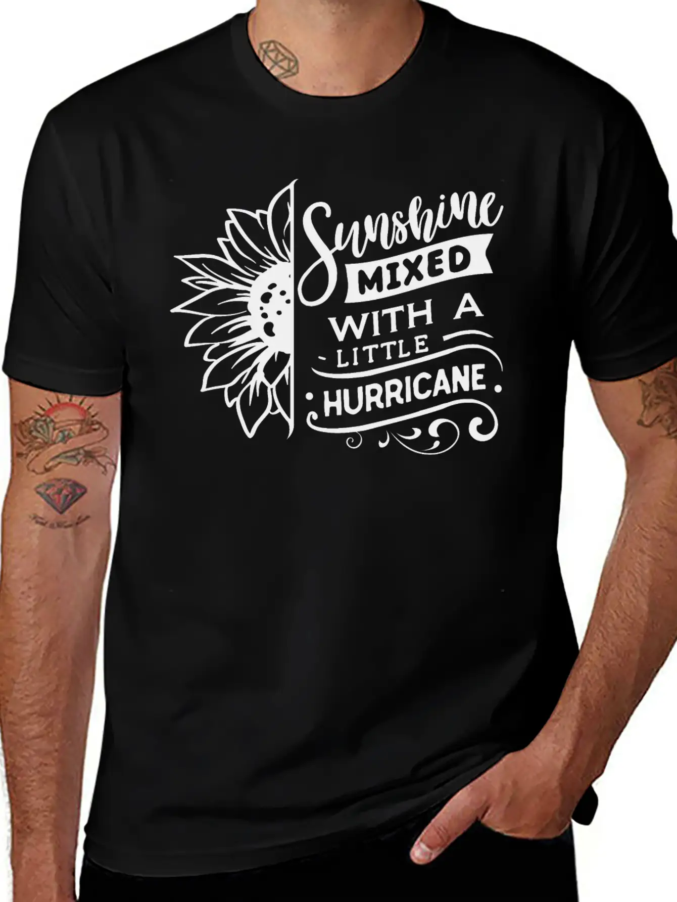 Sunshine Mixed With A Little Hurricane Breathable Soft Cotton T-Shirt – Timeless Casual Look