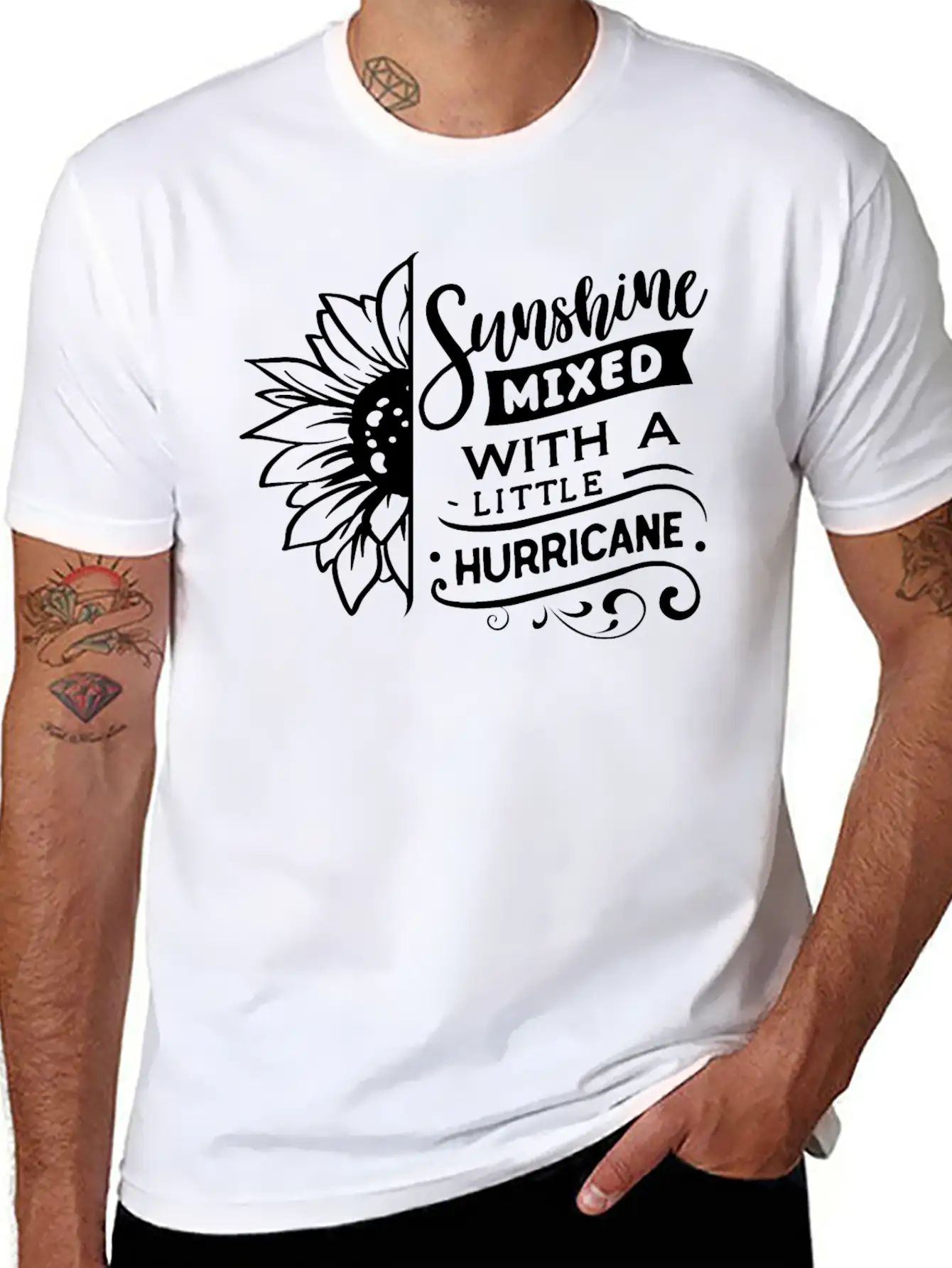 Sunshine Mixed With A Little Hurricane Breathable Soft Cotton T-Shirt – Timeless Casual Look