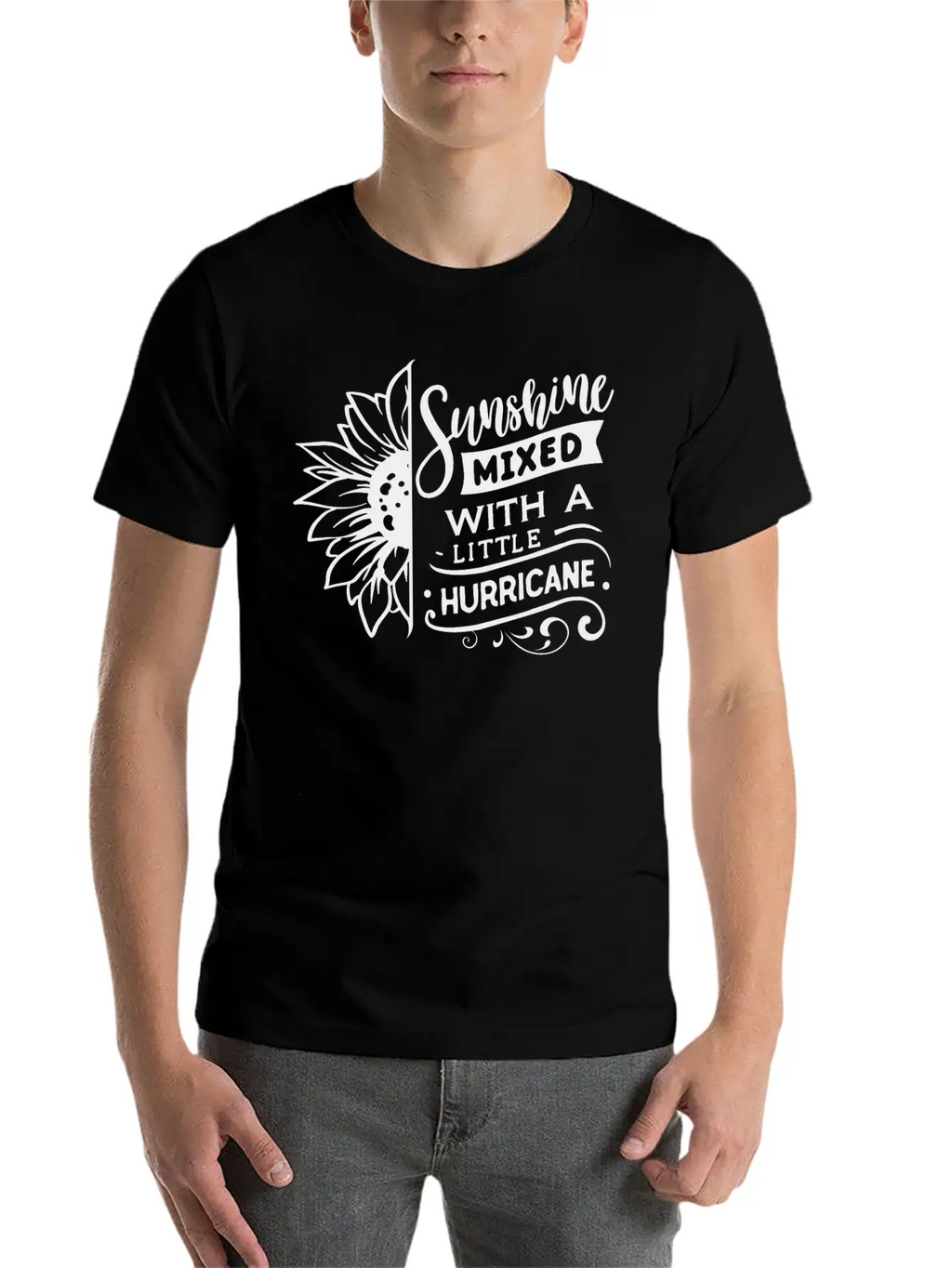 Sunshine Mixed With A Little Hurricane Breathable Soft Cotton T-Shirt – Timeless Casual Look