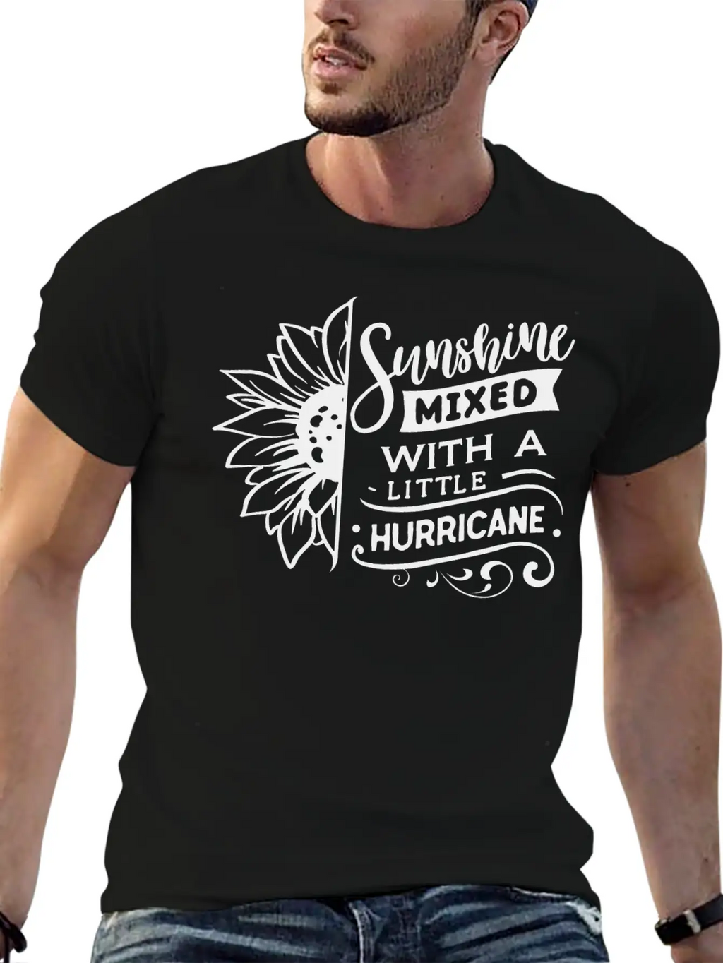 Sunshine Mixed With A Little Hurricane Breathable Soft Cotton T-Shirt – Timeless Casual Look