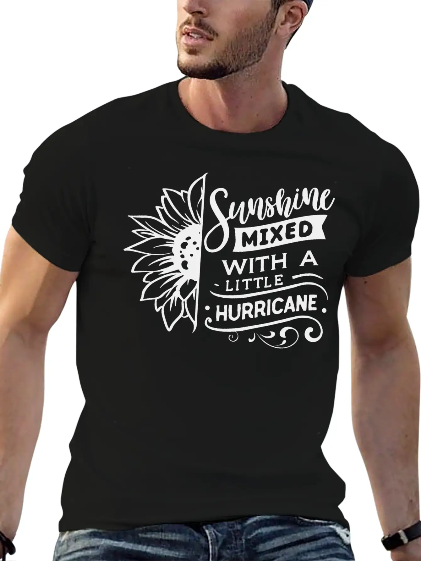 Sunshine Mixed With A Little Hurricane Breathable Soft Cotton T-Shirt – Timeless Casual Look