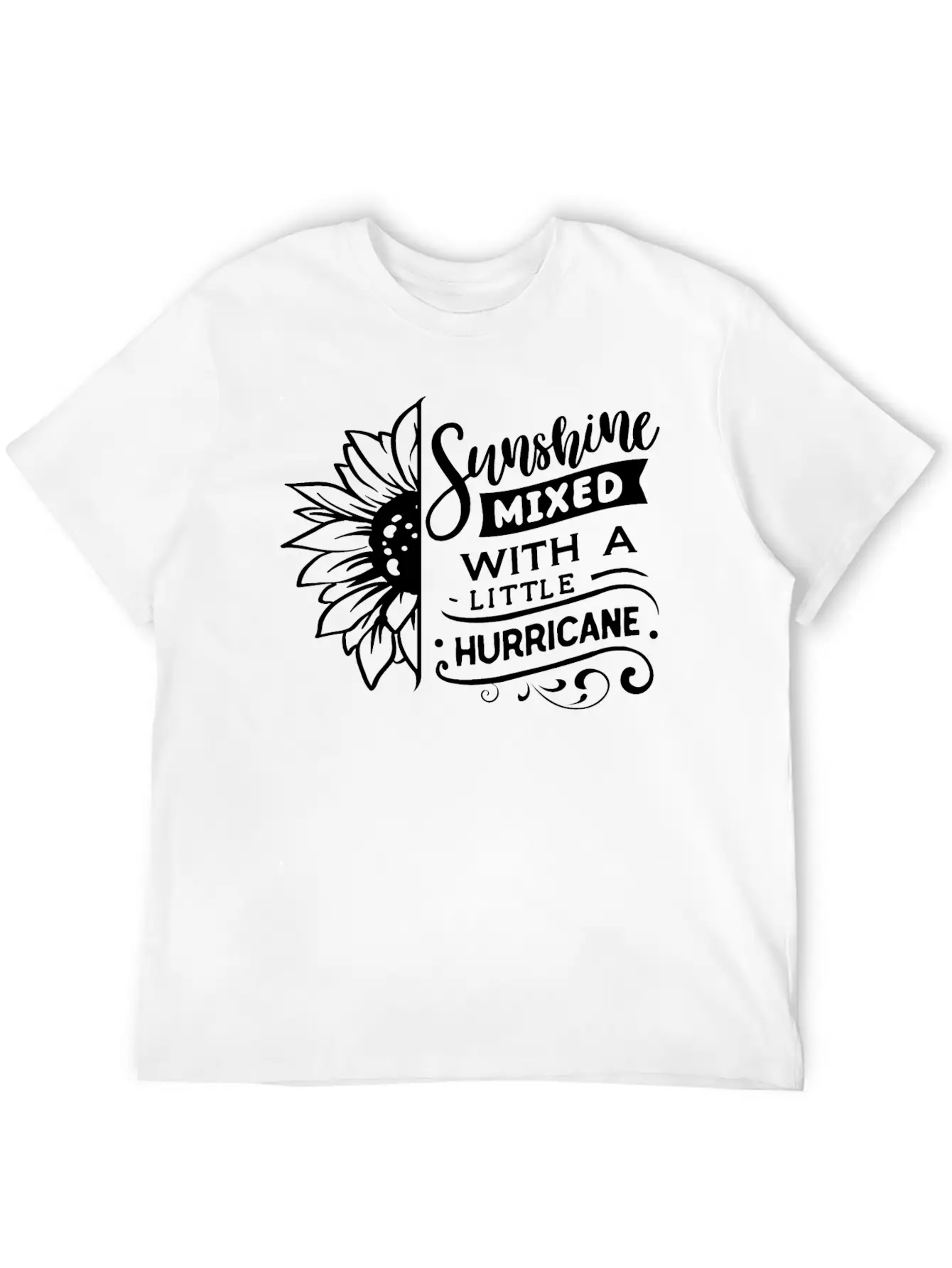Sunshine Mixed With A Little Hurricane Breathable Soft Cotton T-Shirt – Timeless Casual Look