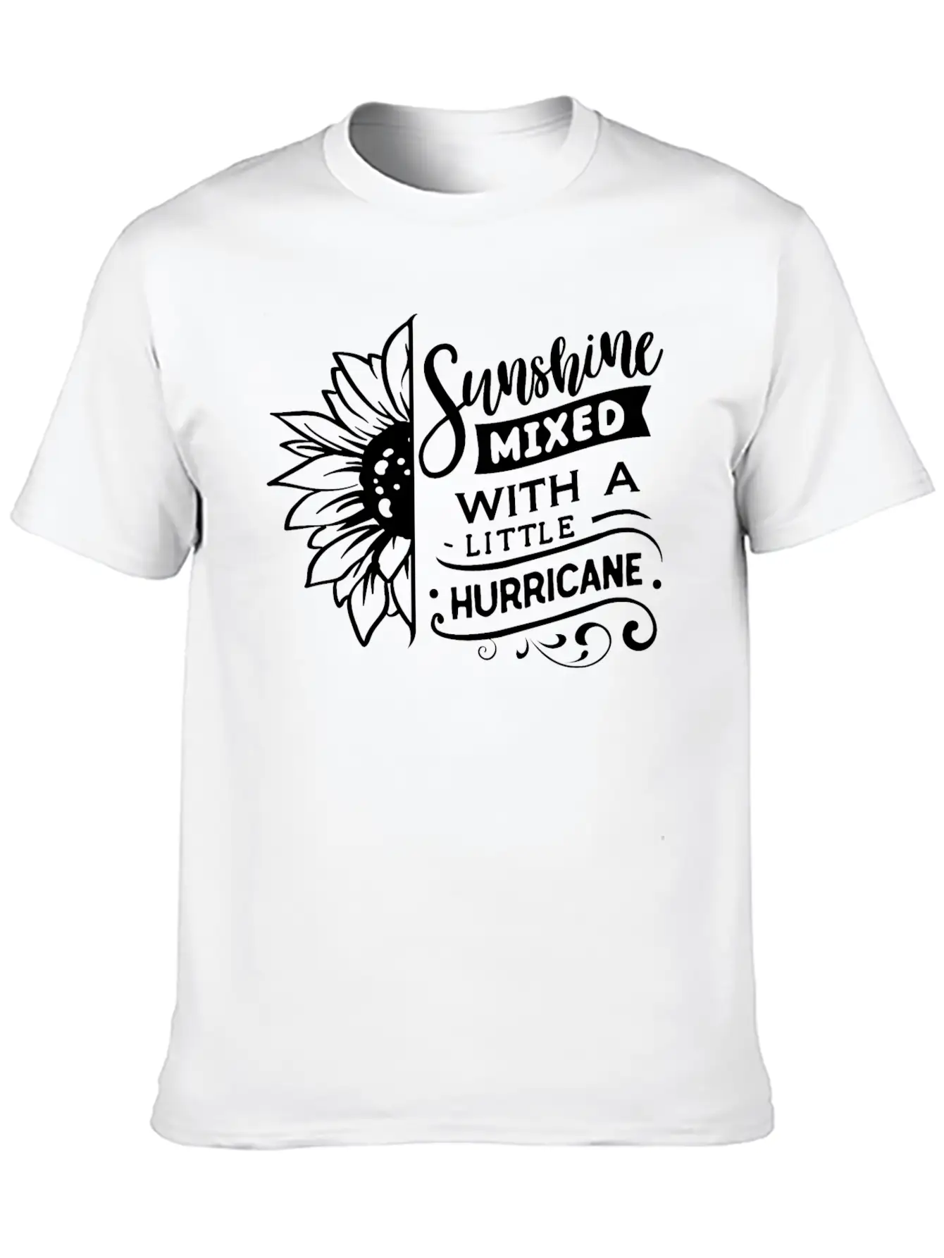 Sunshine Mixed With A Little Hurricane Breathable Soft Cotton T-Shirt – Timeless Casual Look