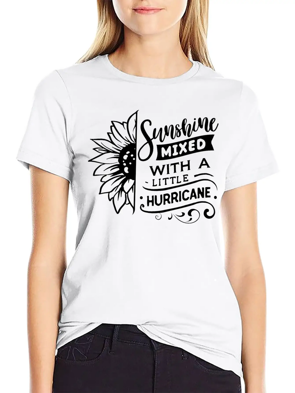 Sunshine Mixed With A Little Hurricane Breathable Soft Cotton T-Shirt – Timeless Casual Look
