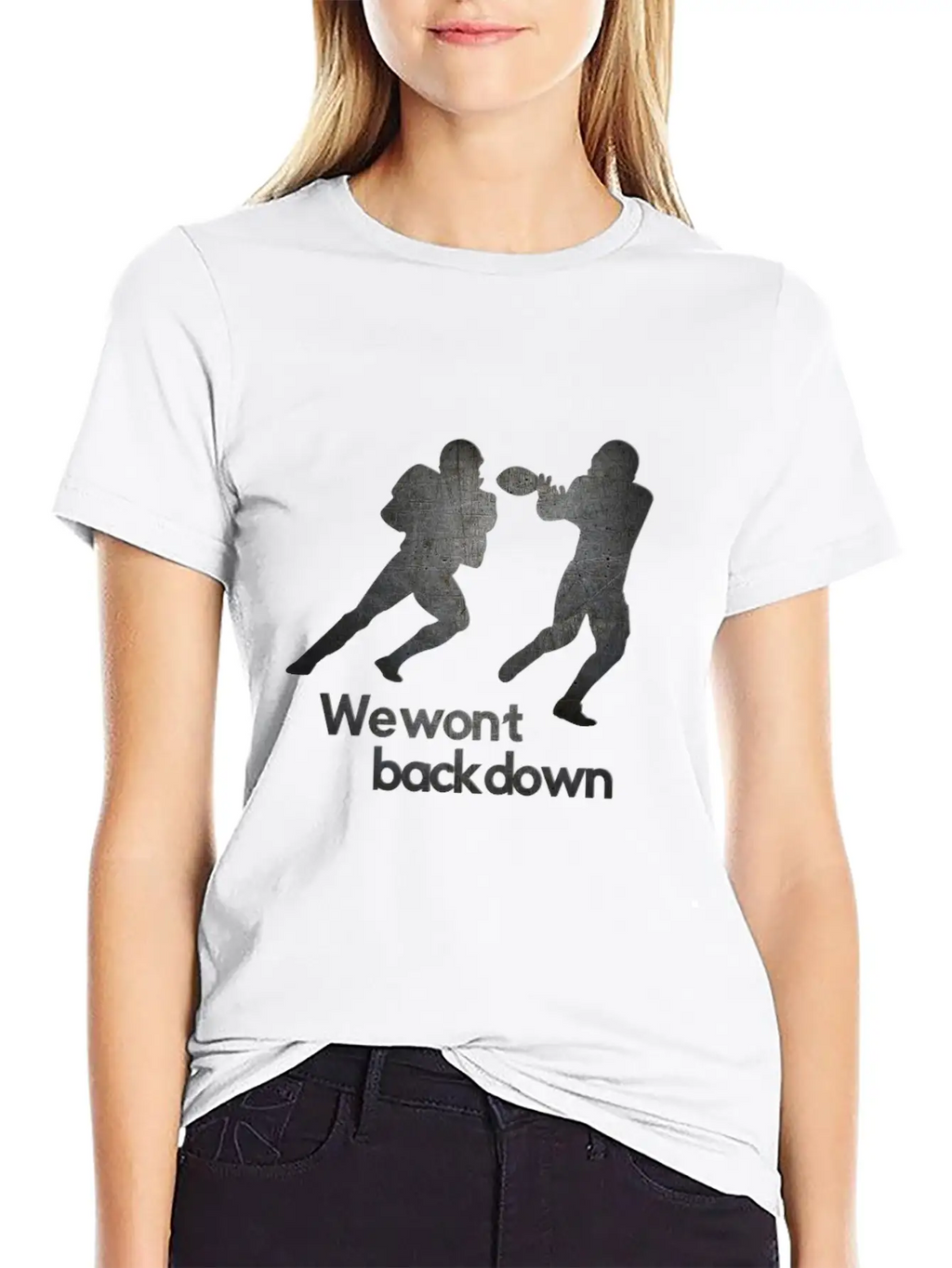 Super Bowl We Wont Back Down Running Back Goal Stylish Everyday T-Shirt – Unisex Basic Cotton Tee