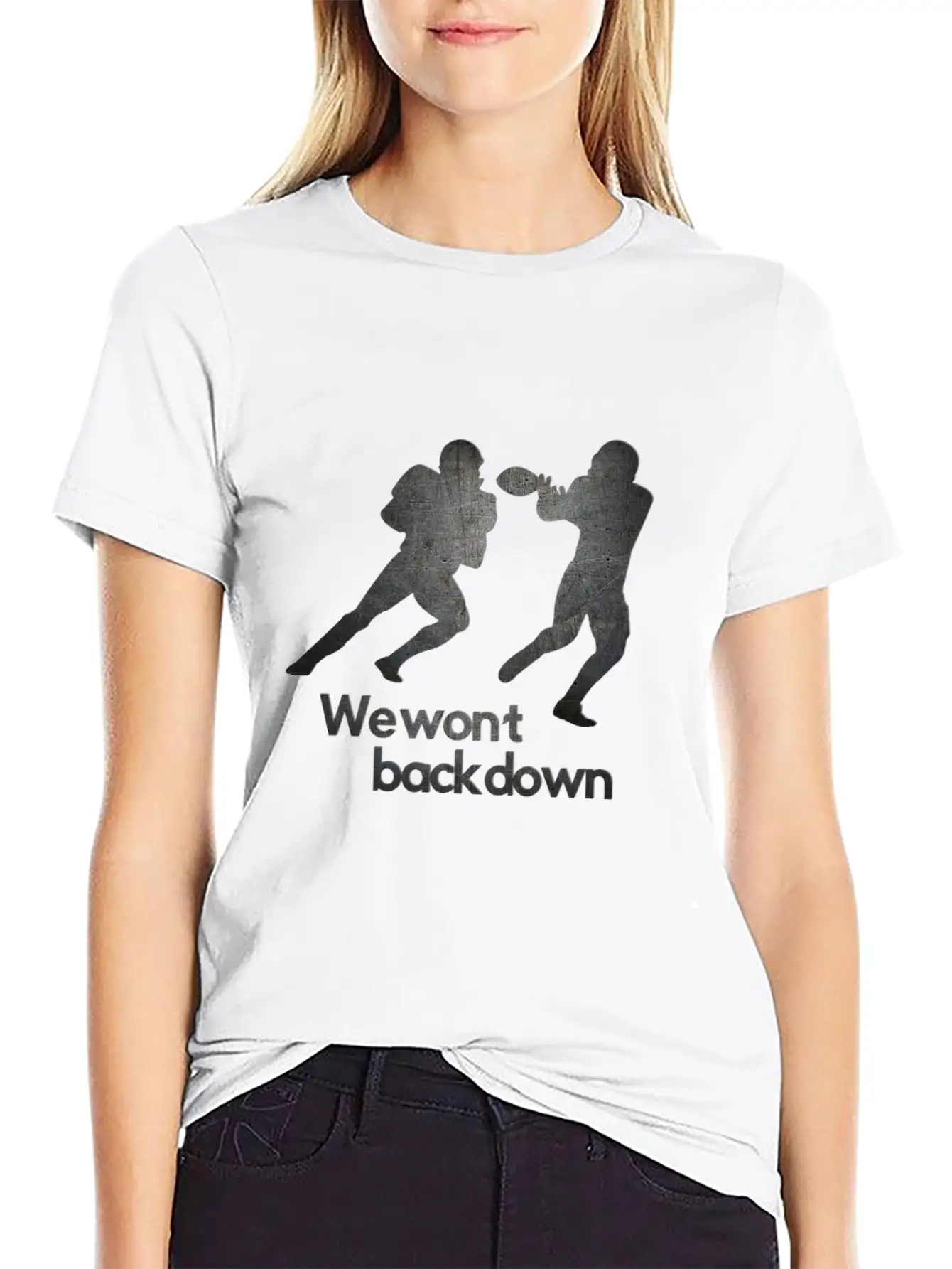 Super Bowl We Wont Back Down Running Back Goal Stylish Everyday T-Shirt – Unisex Basic Cotton Tee