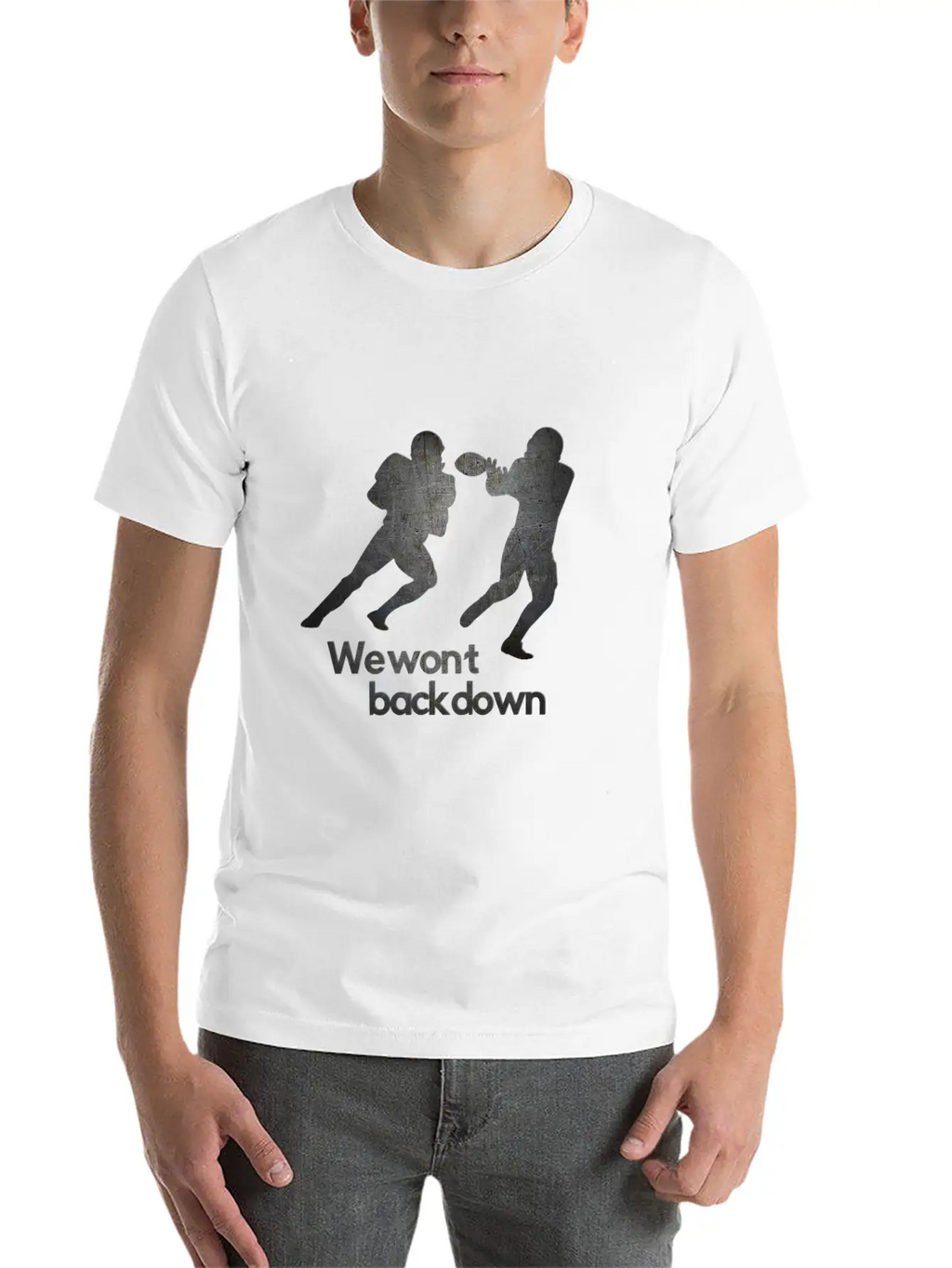 Super Bowl We Wont Back Down Running Back Goal Stylish Everyday T-Shirt – Unisex Basic Cotton Tee