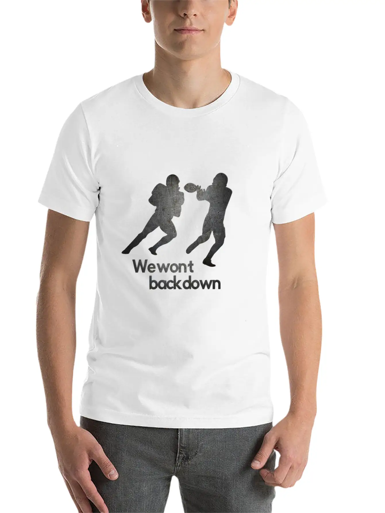Super Bowl We Wont Back Down Running Back Goal Stylish Everyday T-Shirt – Unisex Basic Cotton Tee