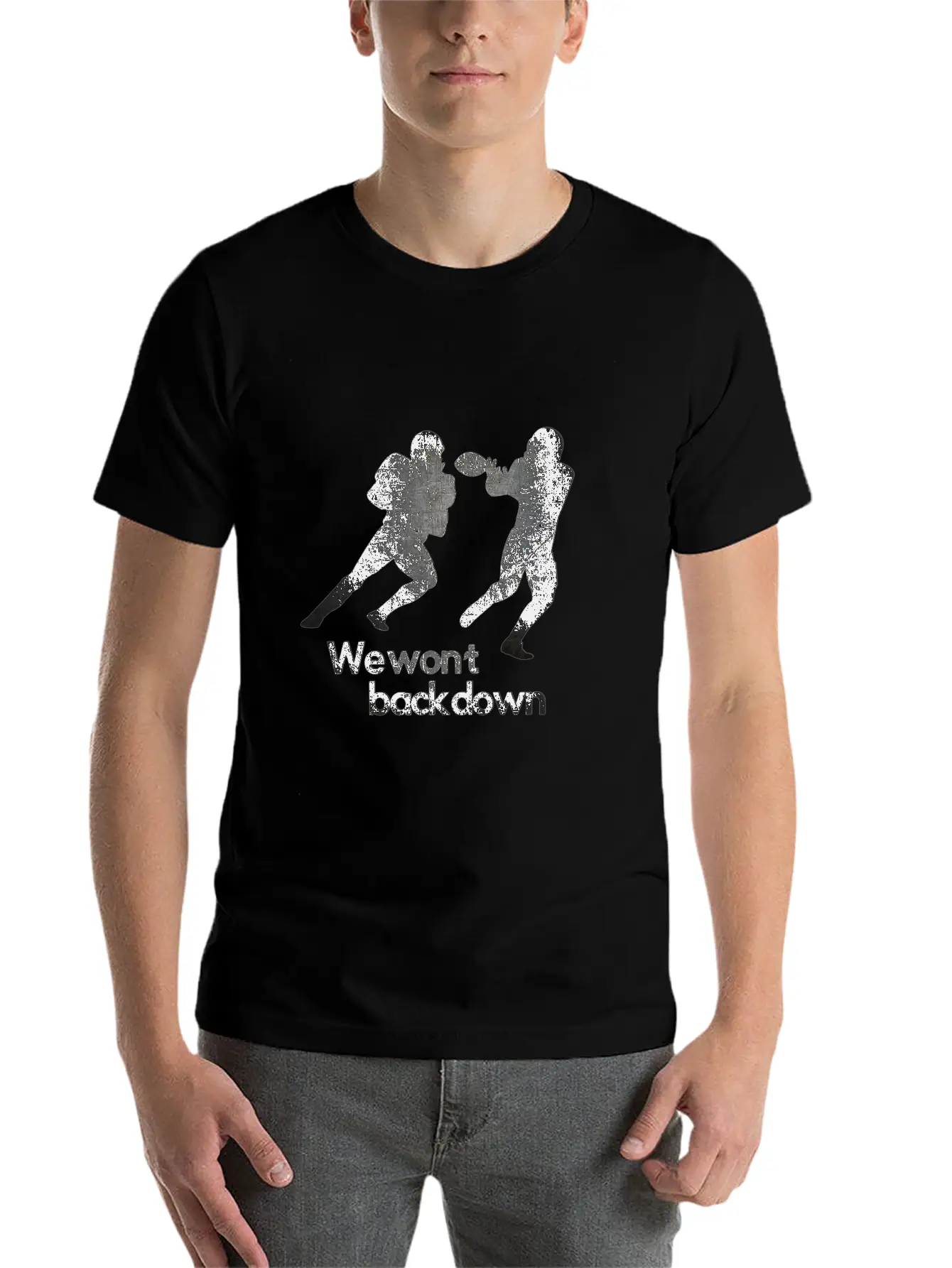 Super Bowl We Wont Back Down Running Back Goal Stylish Everyday T-Shirt – Unisex Basic Cotton Tee