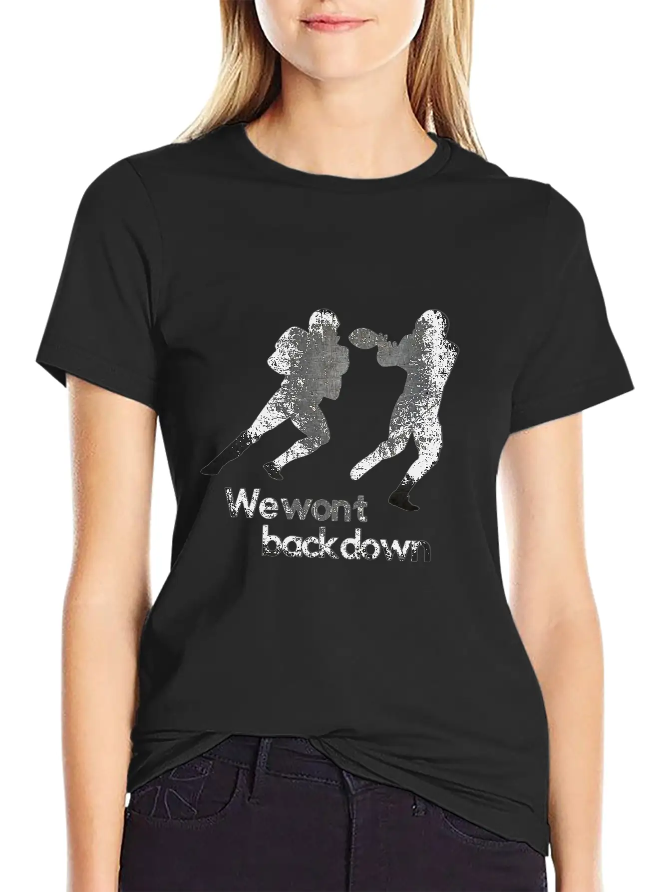 Super Bowl We Wont Back Down Running Back Goal Stylish Everyday T-Shirt – Unisex Basic Cotton Tee
