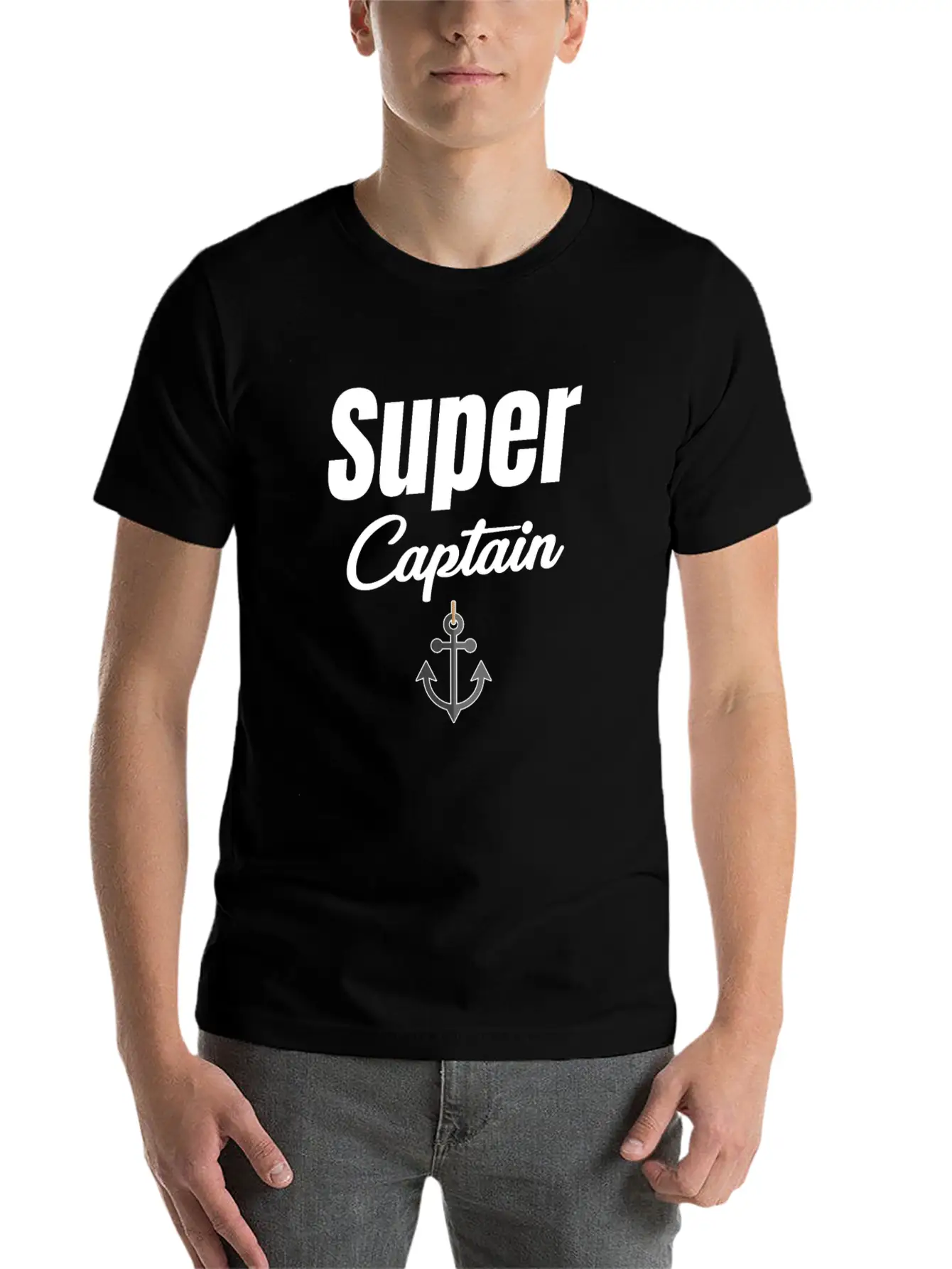 Super Captain Funny Ship Captain Cruise Sailing Basic Graphic T-Shirt – Daily Comfort In Soft Cotton