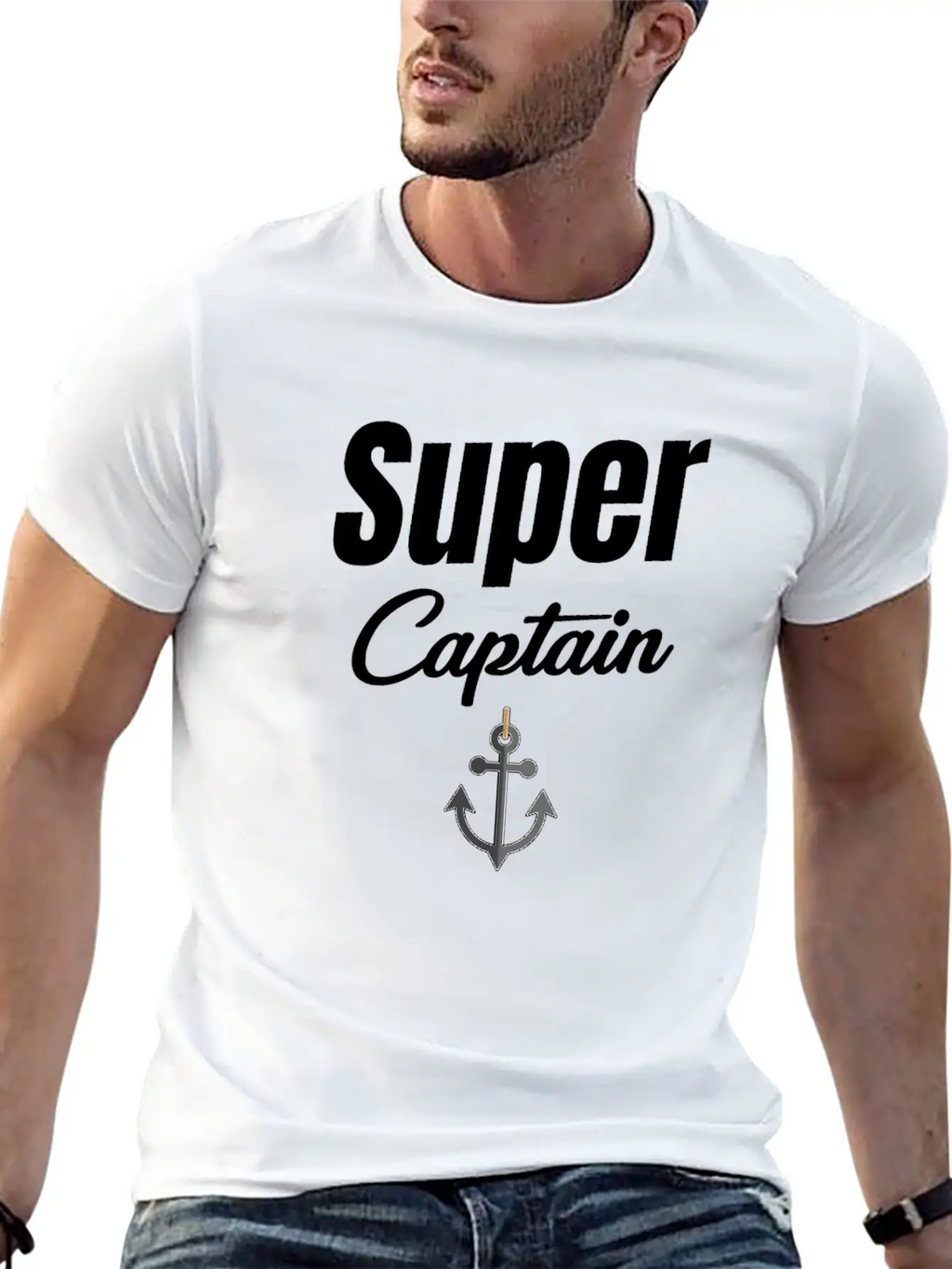 Super Captain Funny Ship Captain Cruise Sailing Basic Graphic T-Shirt – Daily Comfort In Soft Cotton