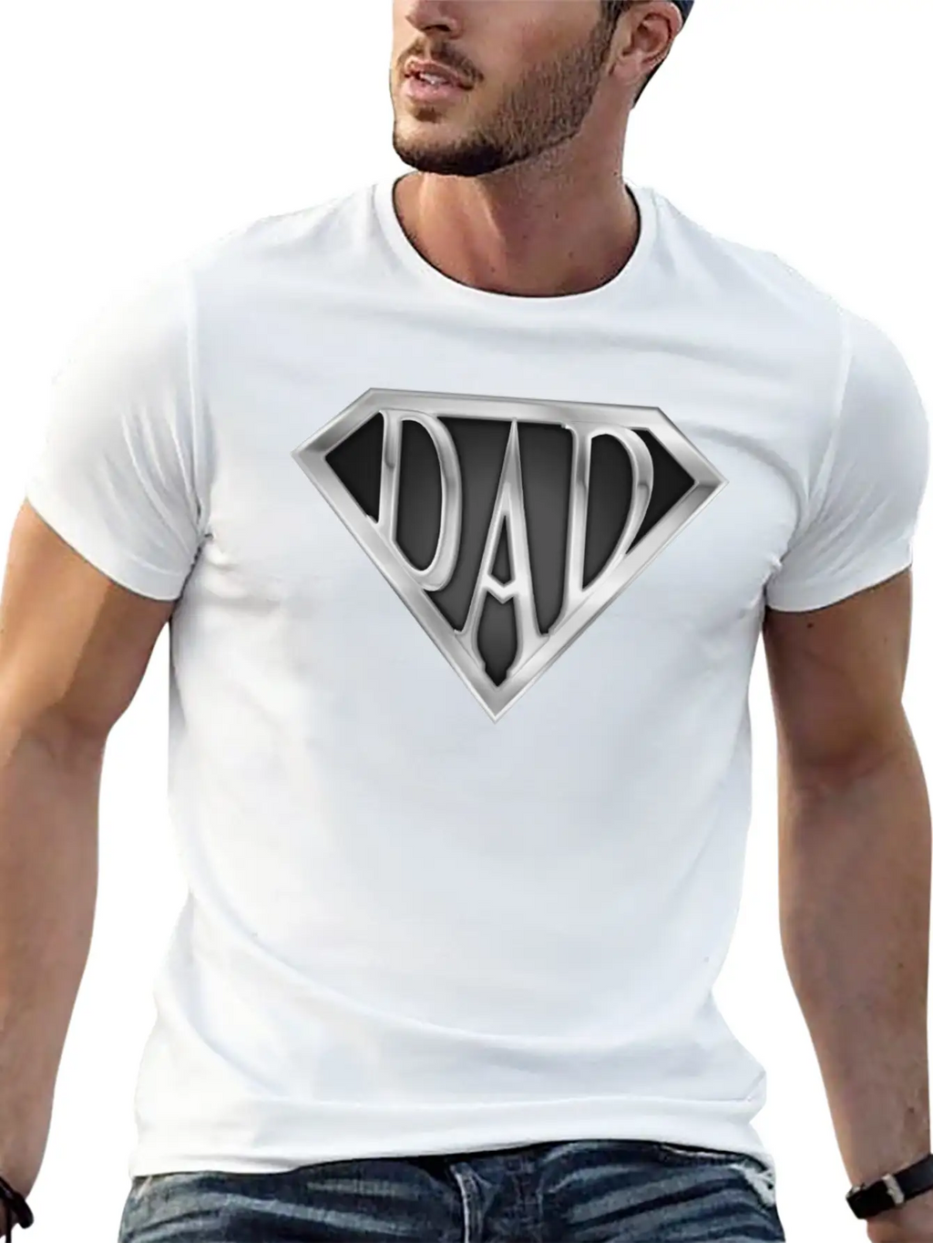 Super Dad Stylish Everyday T-Shirt – Unisex Basic Cotton Tee