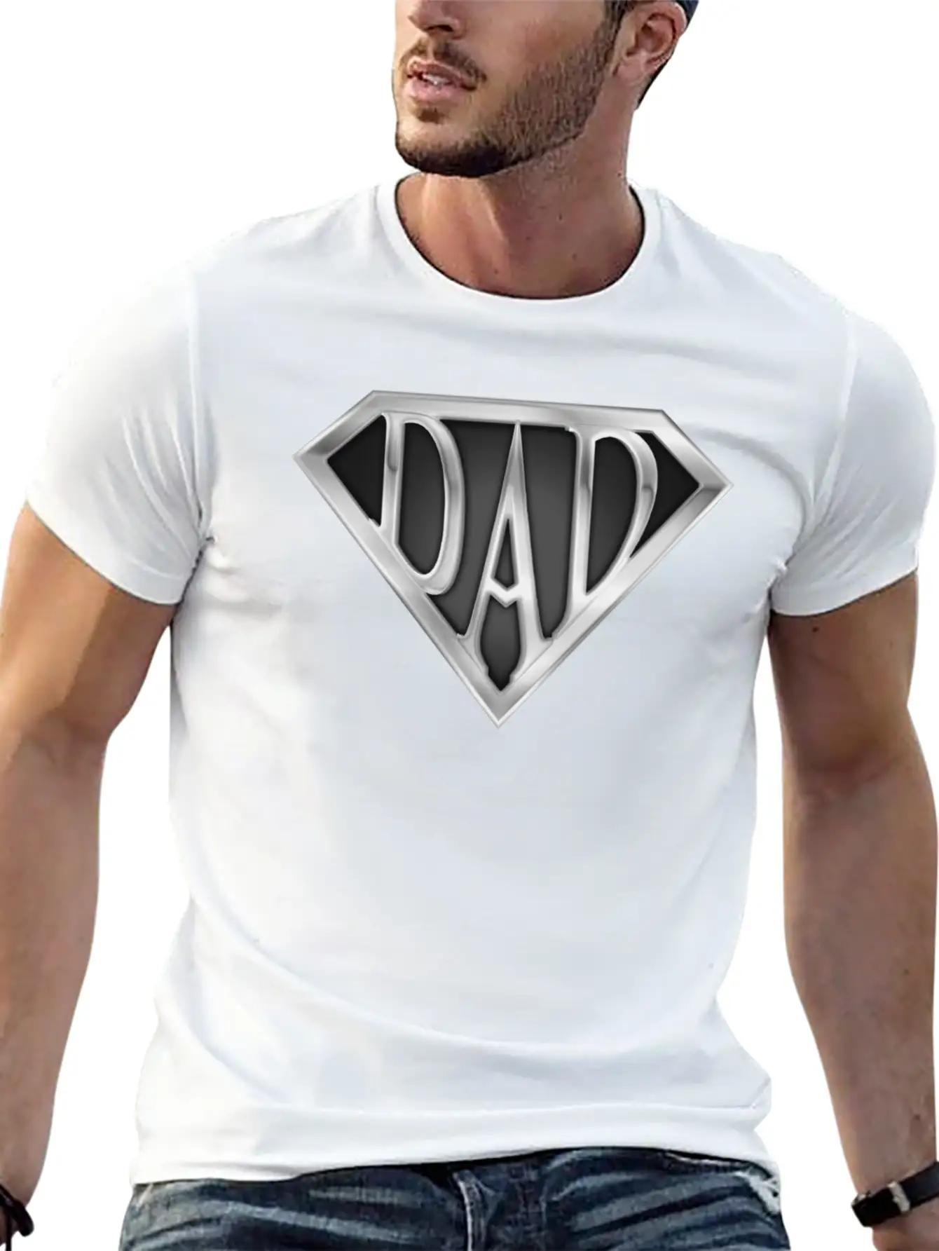 Super Dad Stylish Everyday T-Shirt – Unisex Basic Cotton Tee
