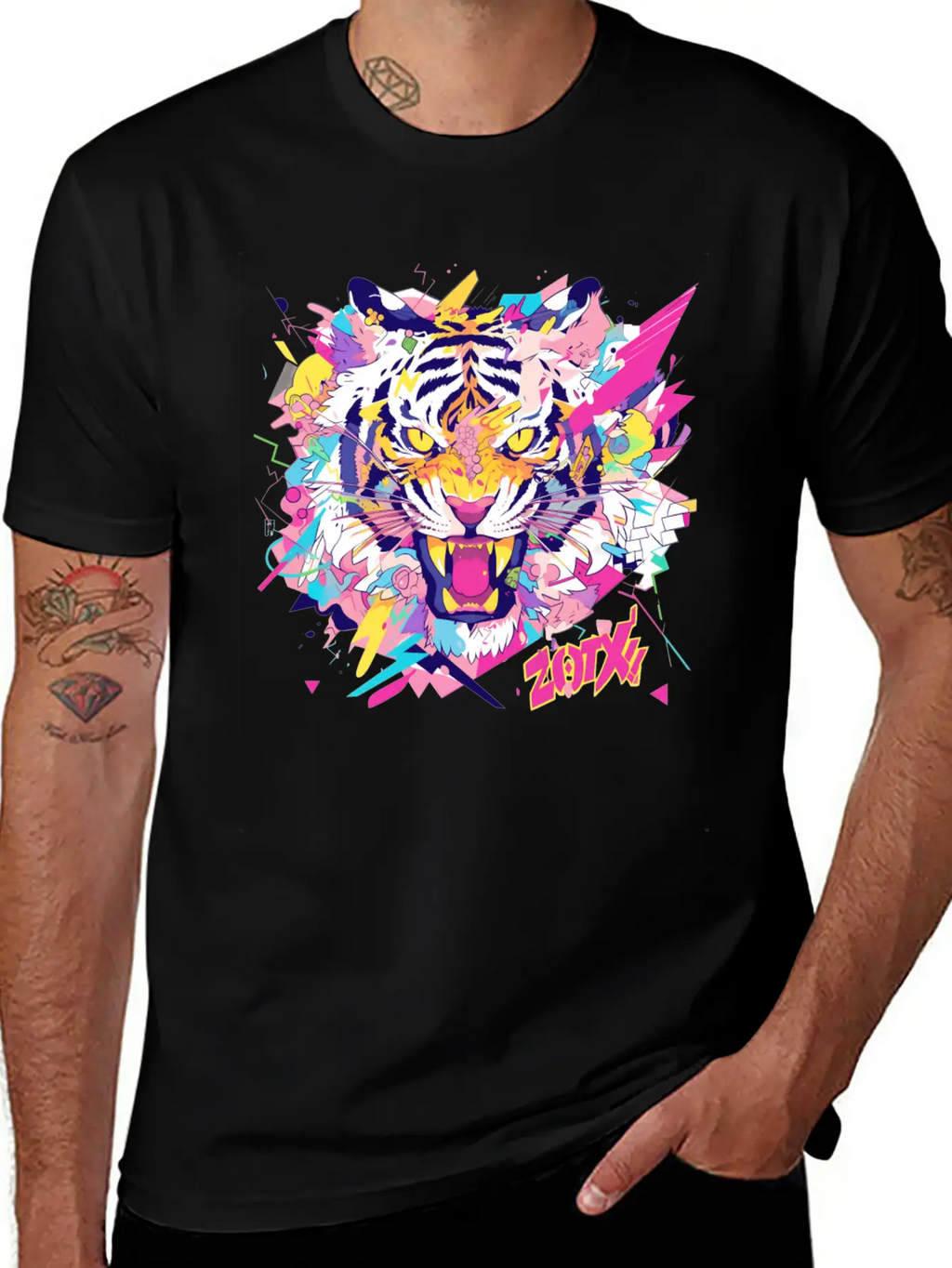 Super Turbo Killer Pop Art Tiger Relaxed Everyday Tee – Lightweight And Durable Cotton