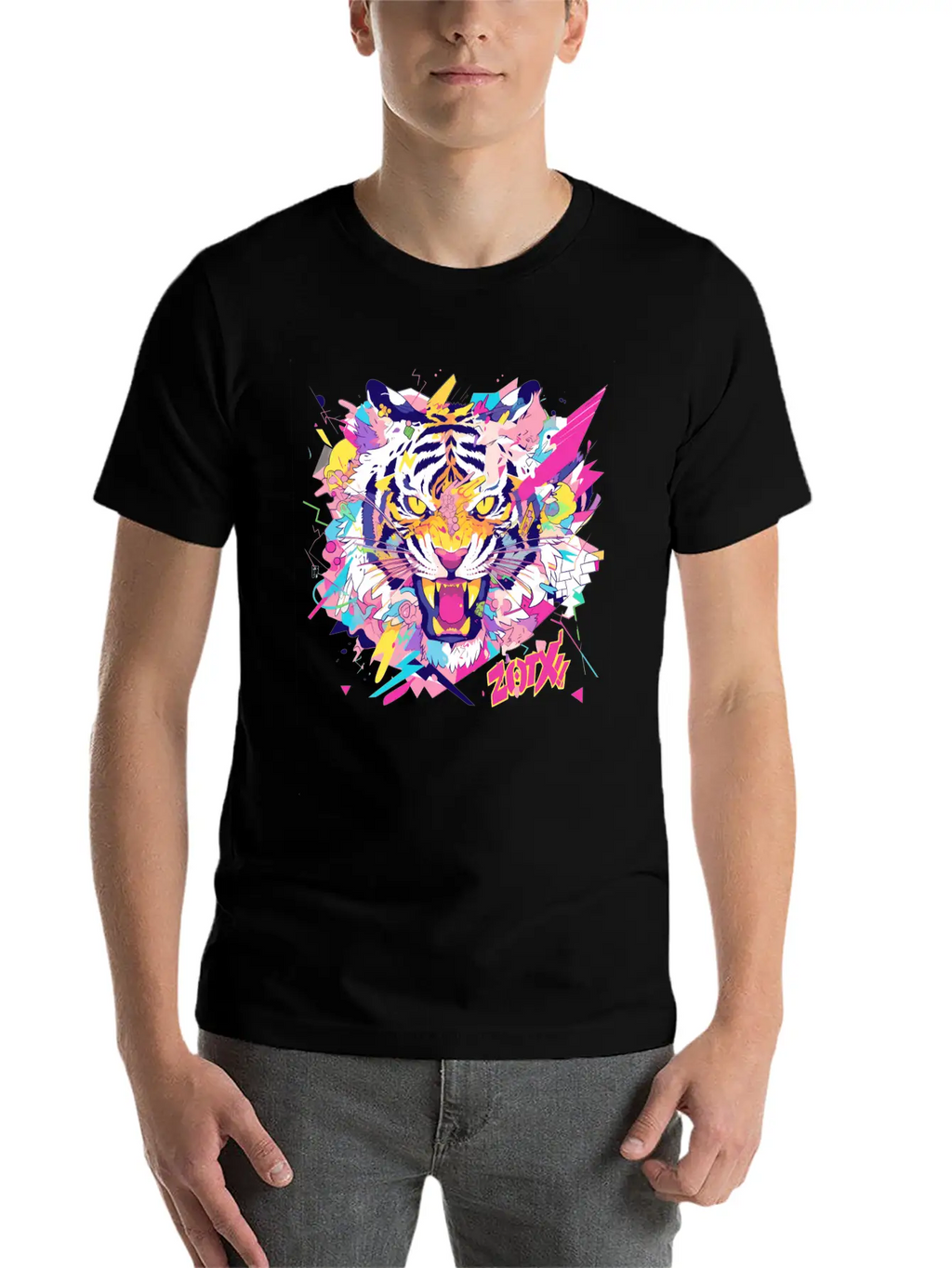 Super Turbo Killer Pop Art Tiger Relaxed Everyday Tee – Lightweight And Durable Cotton