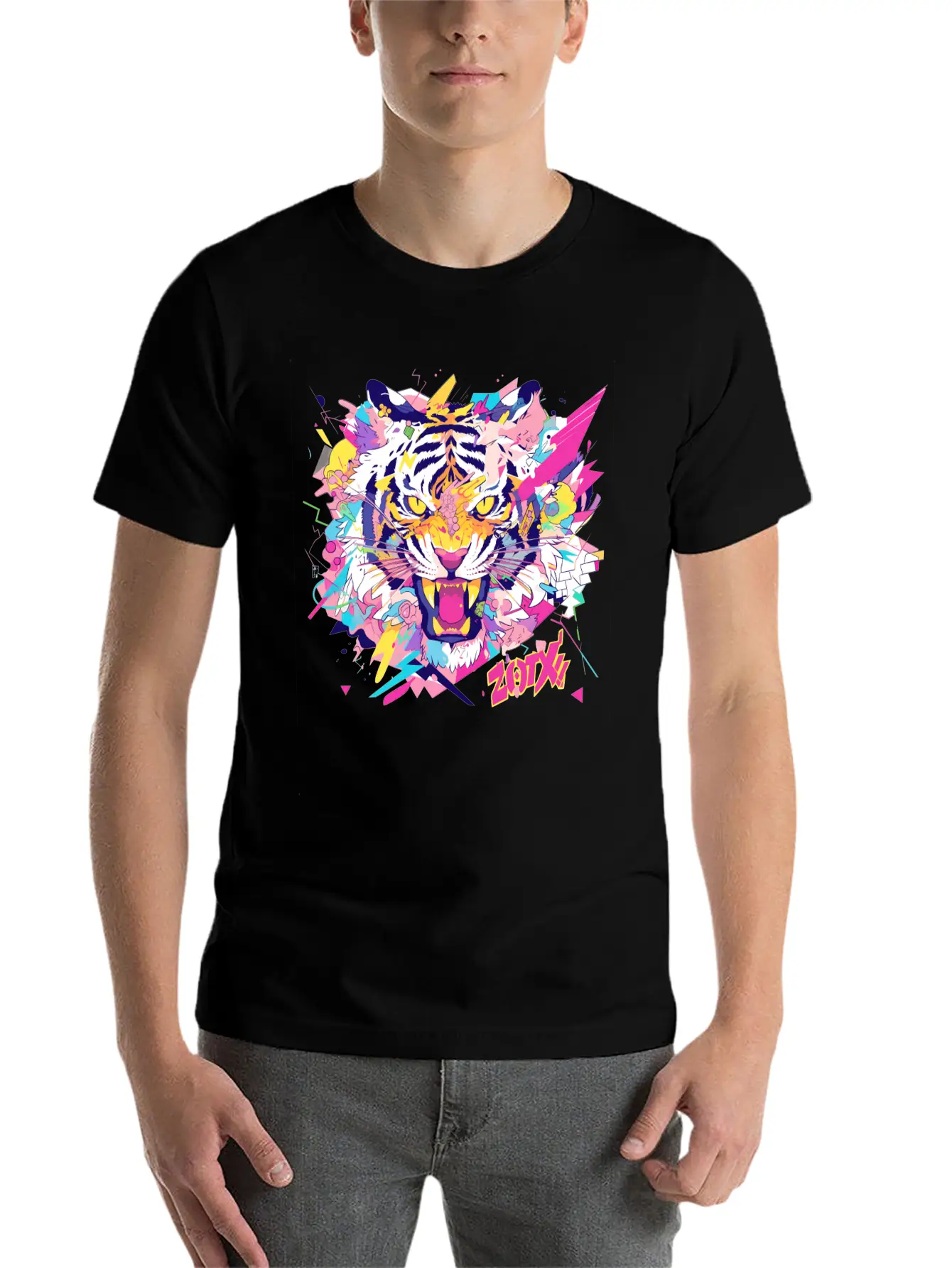 Super Turbo Killer Pop Art Tiger Relaxed Everyday Tee – Lightweight And Durable Cotton