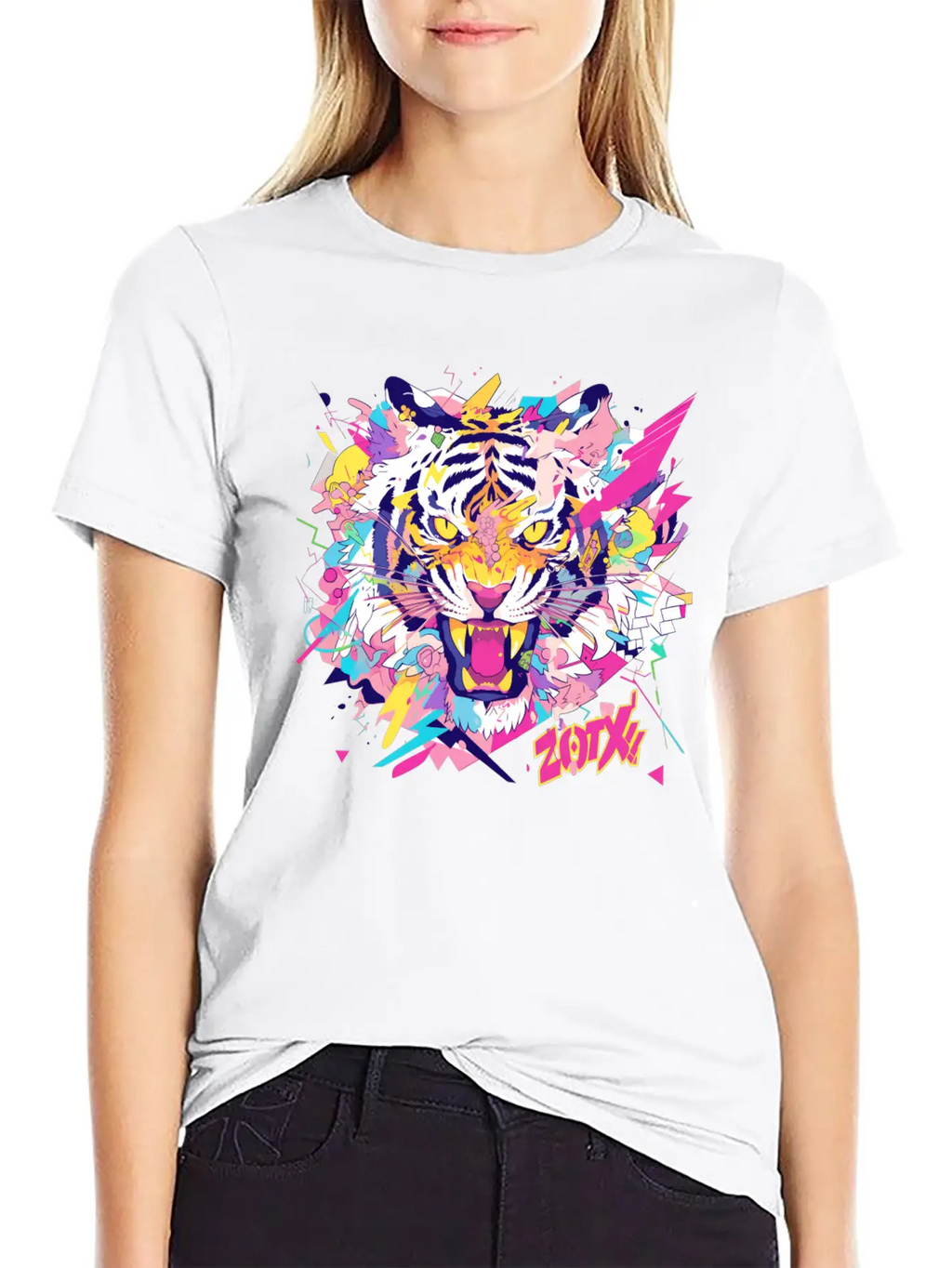 Super Turbo Killer Pop Art Tiger Relaxed Everyday Tee – Lightweight And Durable Cotton