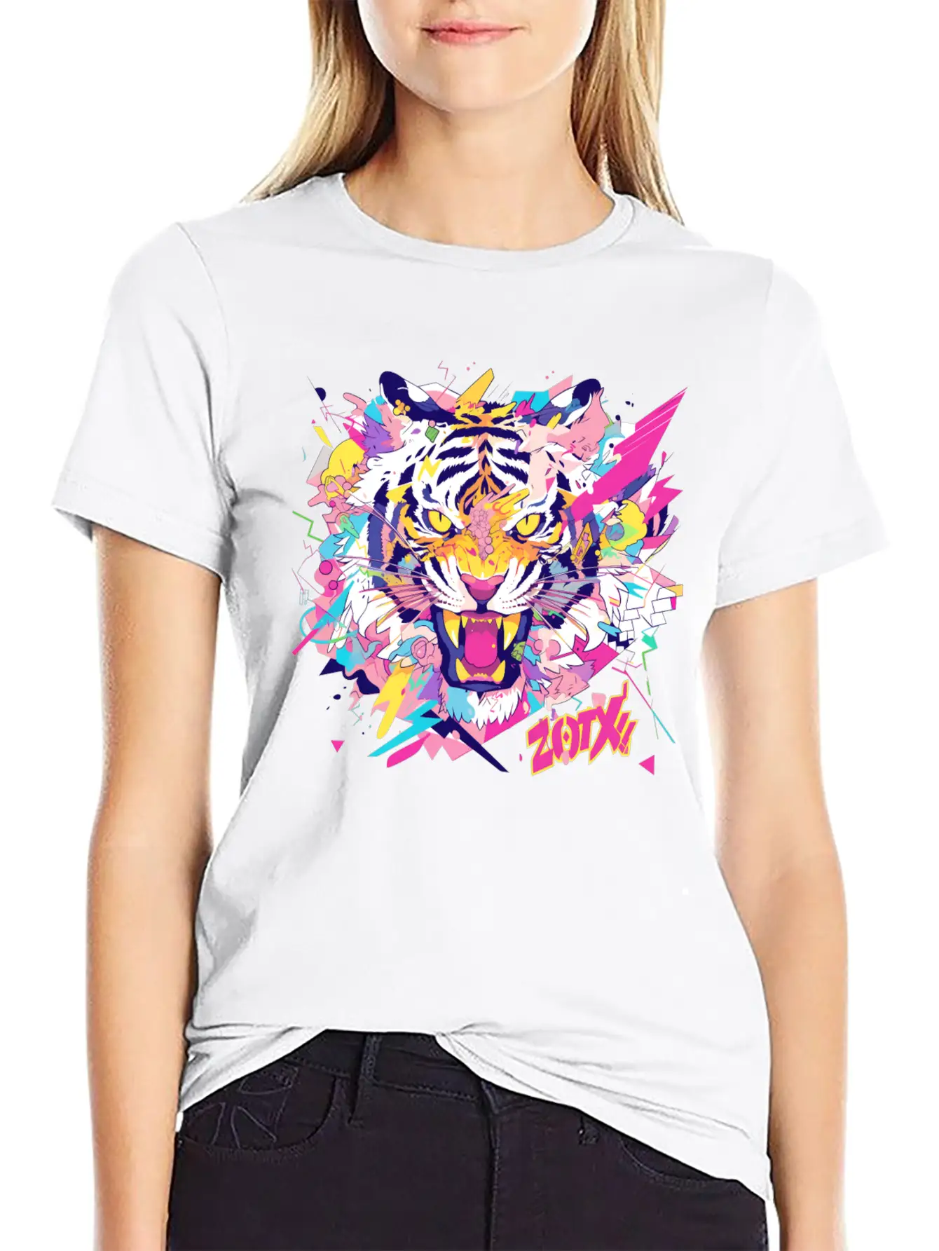 Super Turbo Killer Pop Art Tiger Relaxed Everyday Tee – Lightweight And Durable Cotton