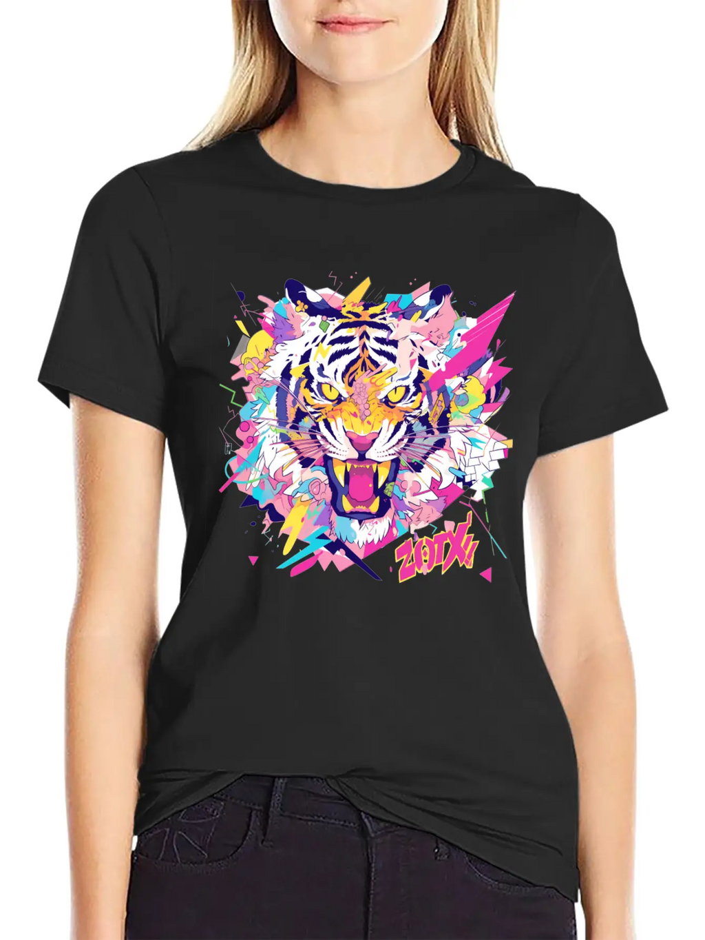 Super Turbo Killer Pop Art Tiger Relaxed Everyday Tee – Lightweight And Durable Cotton